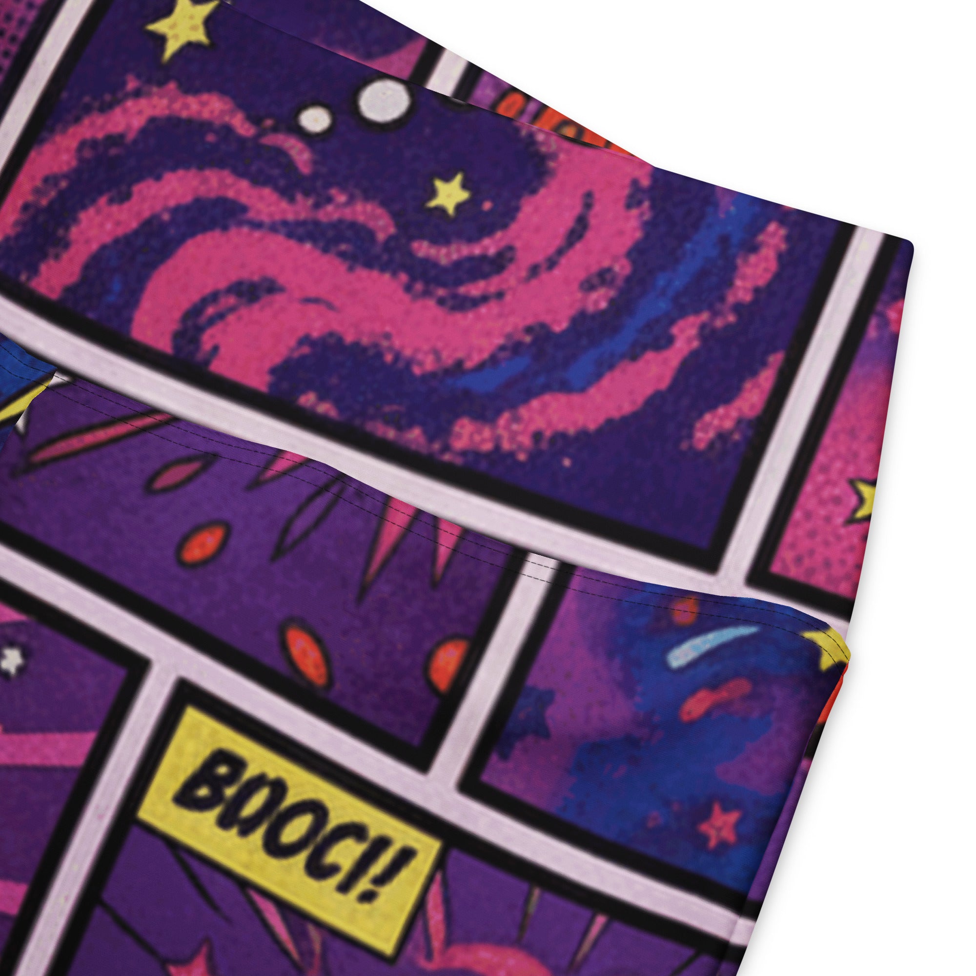 Comic Strip Cosmic Boom Flare Leggings | GearBunch