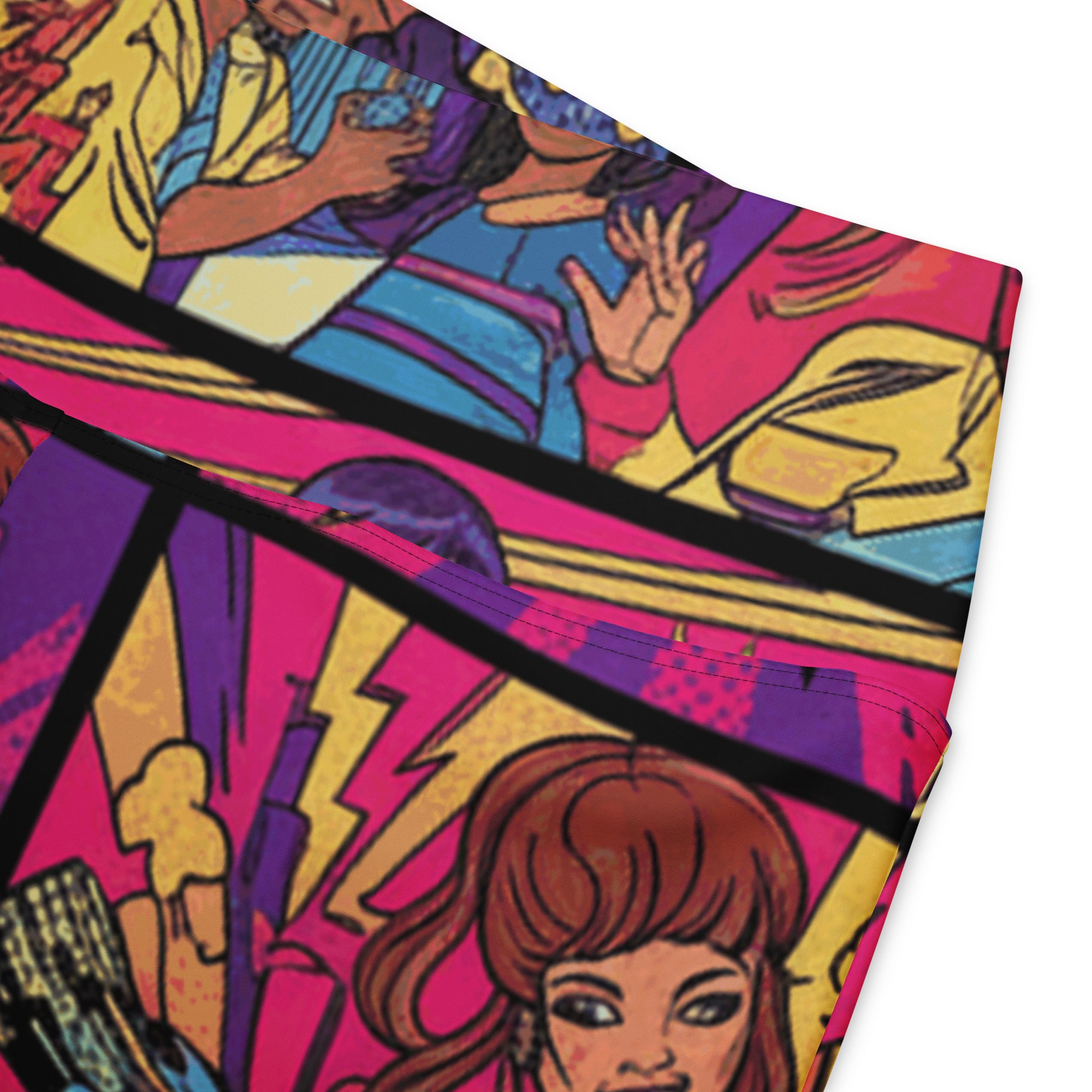 Comic Strip Girl Power Flare Leggings | GearBunch