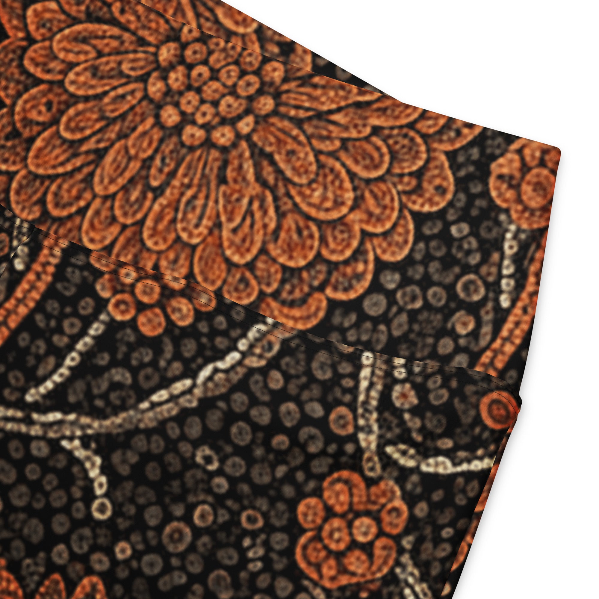 Copper Paillette Baroque Flare Leggings | GearBunch