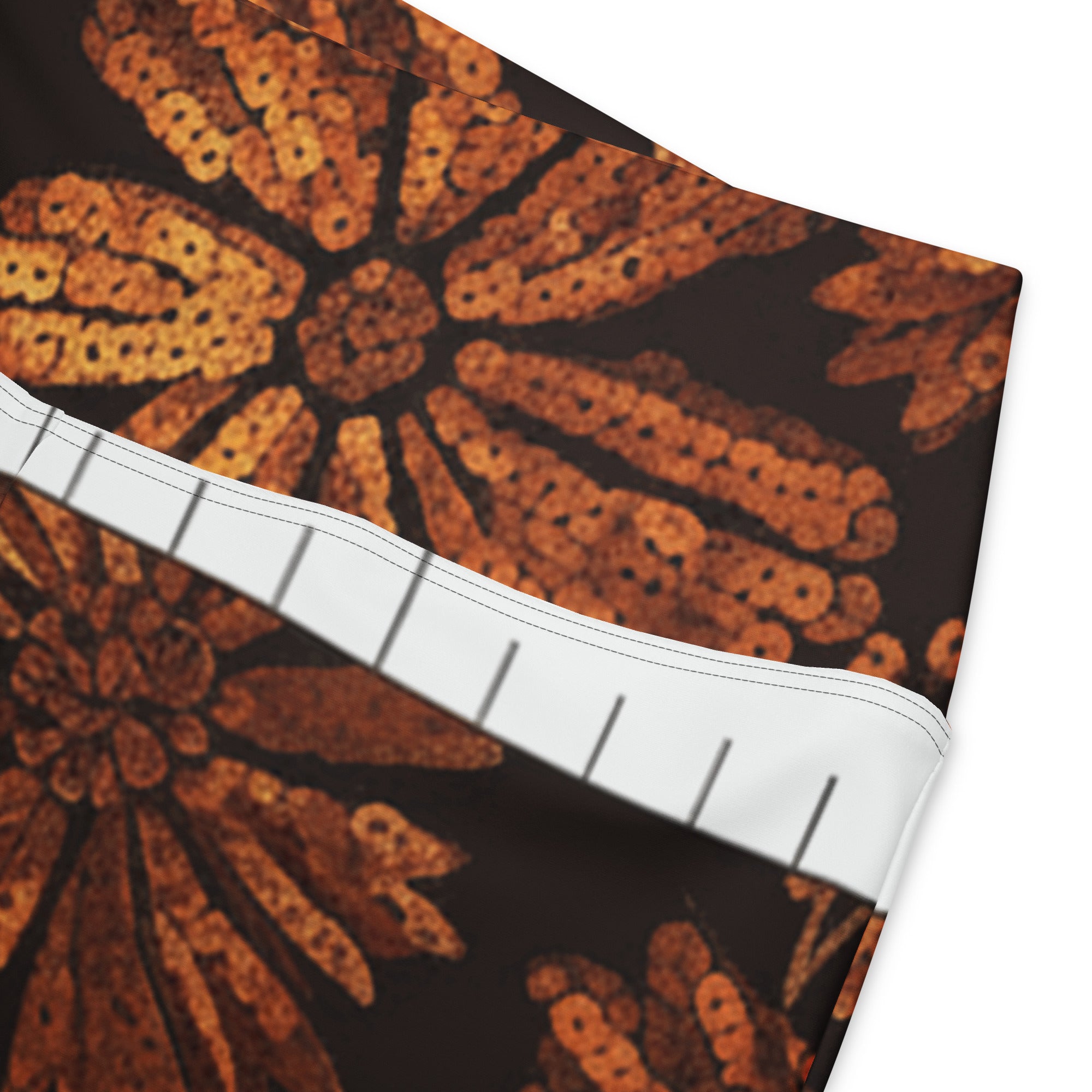 Copper Paillette Wildflower Flare Leggings | GearBunch