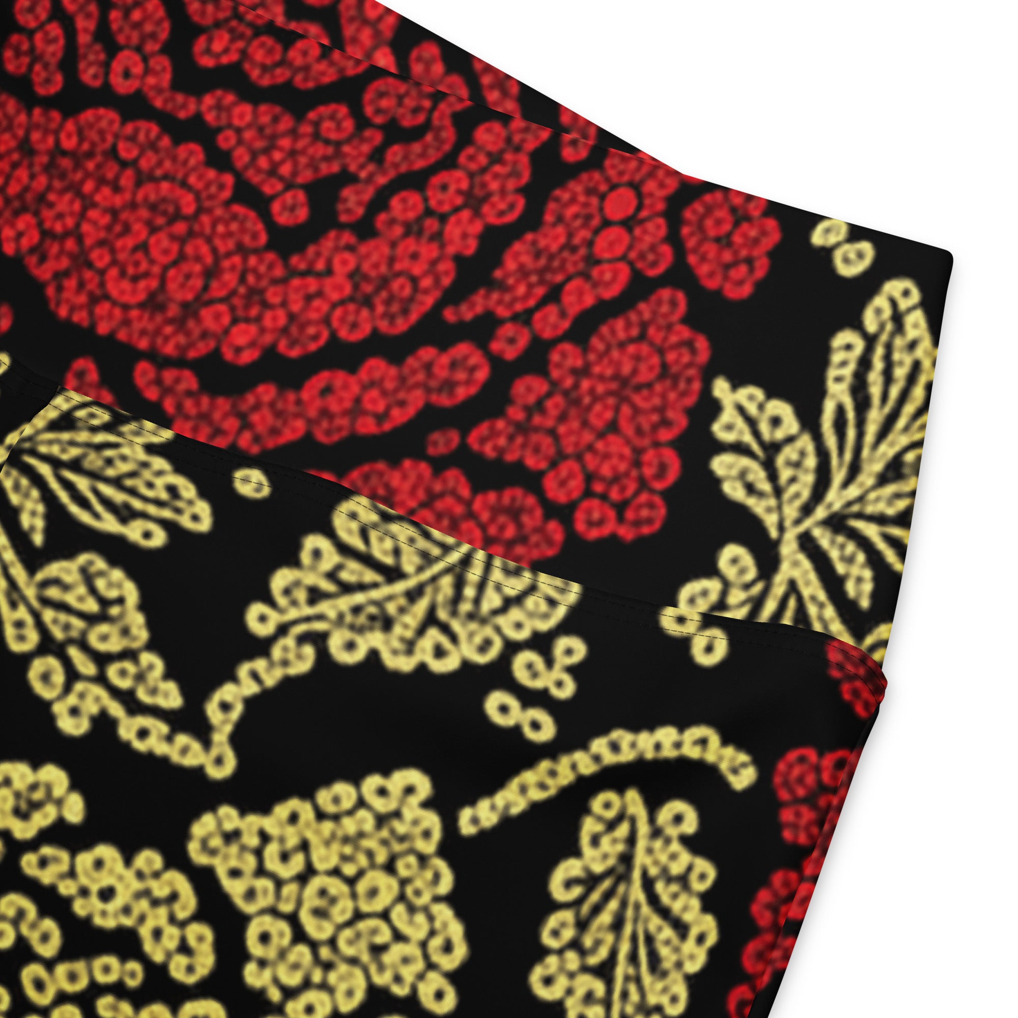 Gold Paillette Rose Flare Leggings | GearBunch