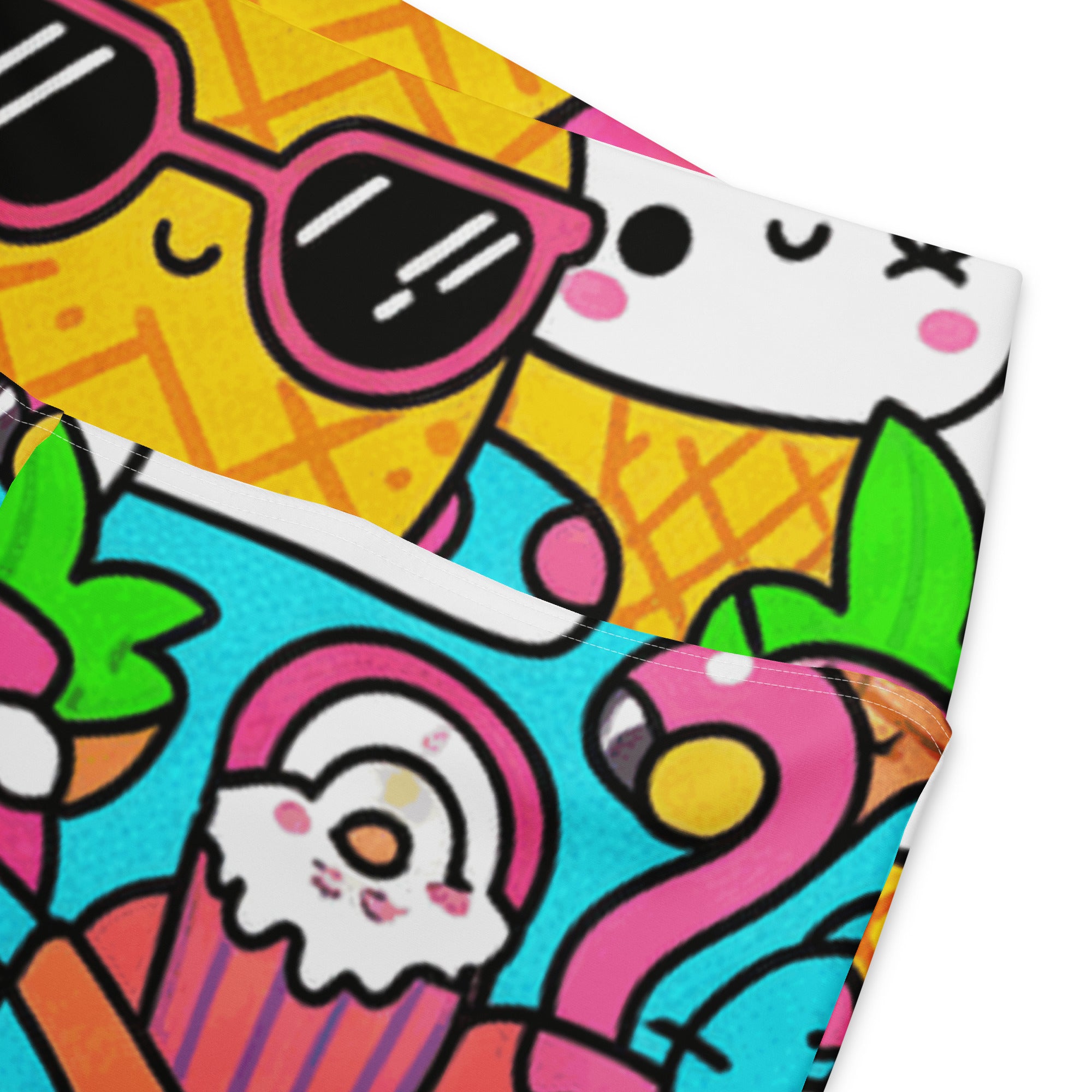 Kawaii Tropical Pineapple Flare Leggings | GearBunch