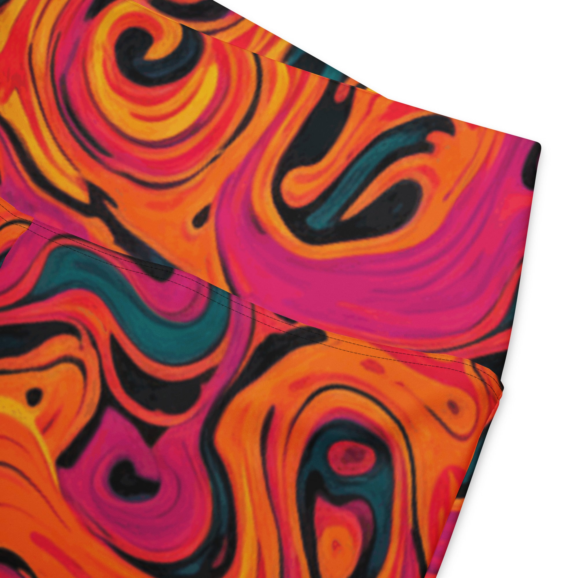 Liquid Marble Fire Opal Flare Leggings | GearBunch