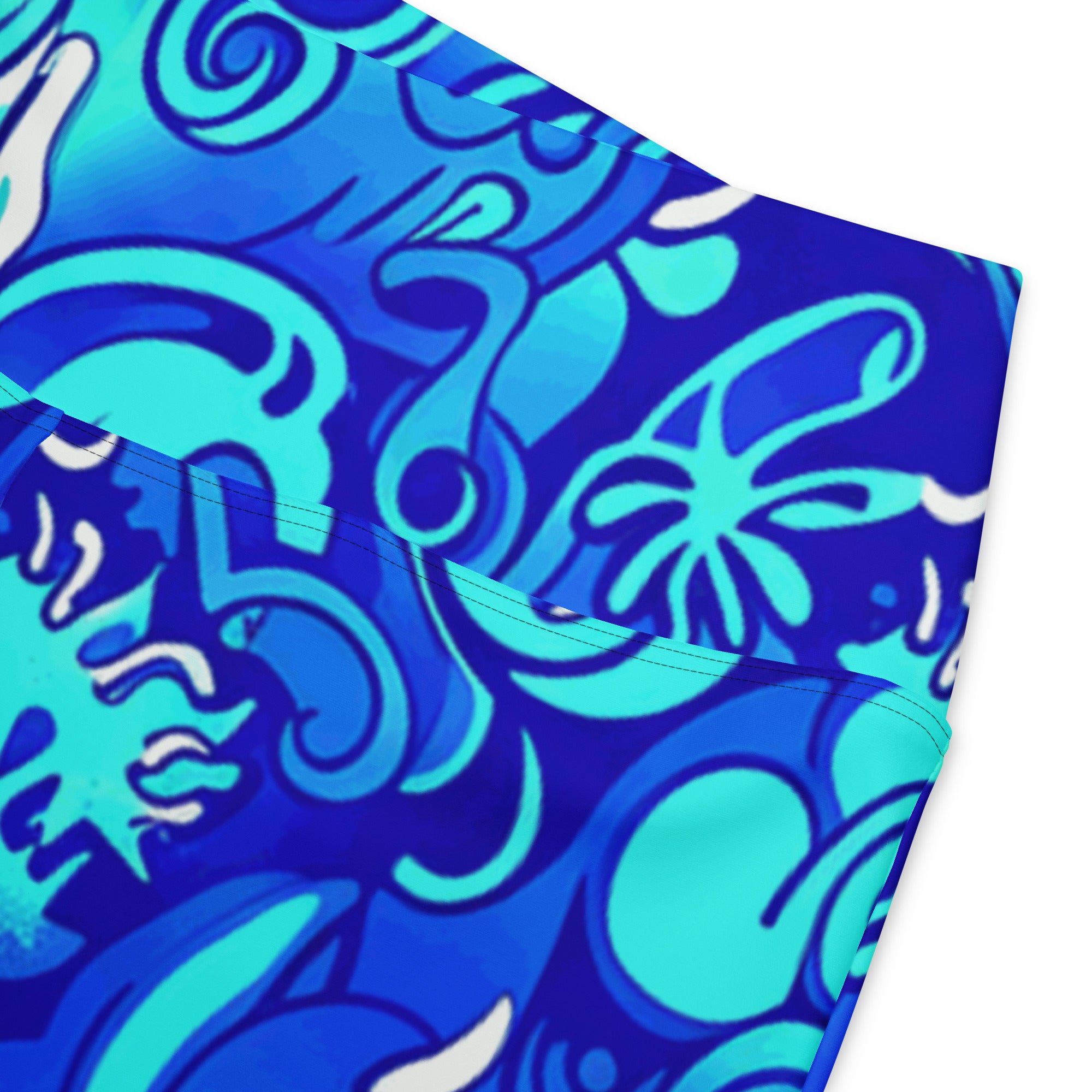 Psychedelic Electric Ocean Flare Leggings | GearBunch