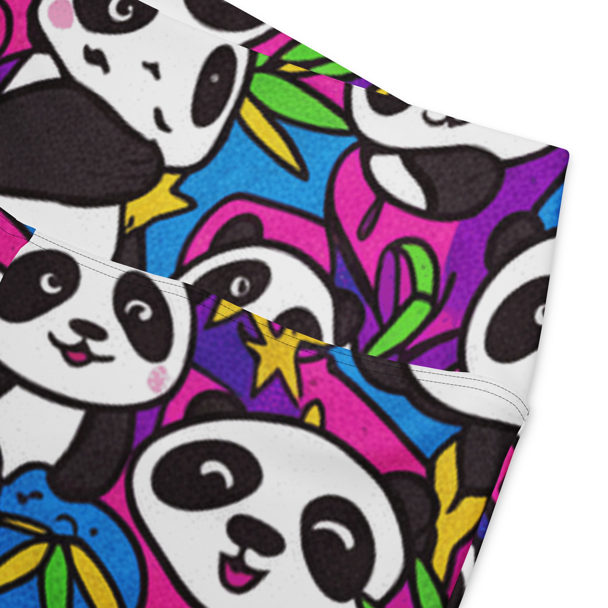 Vibrant Panda Party Flare Leggings | GearBunch