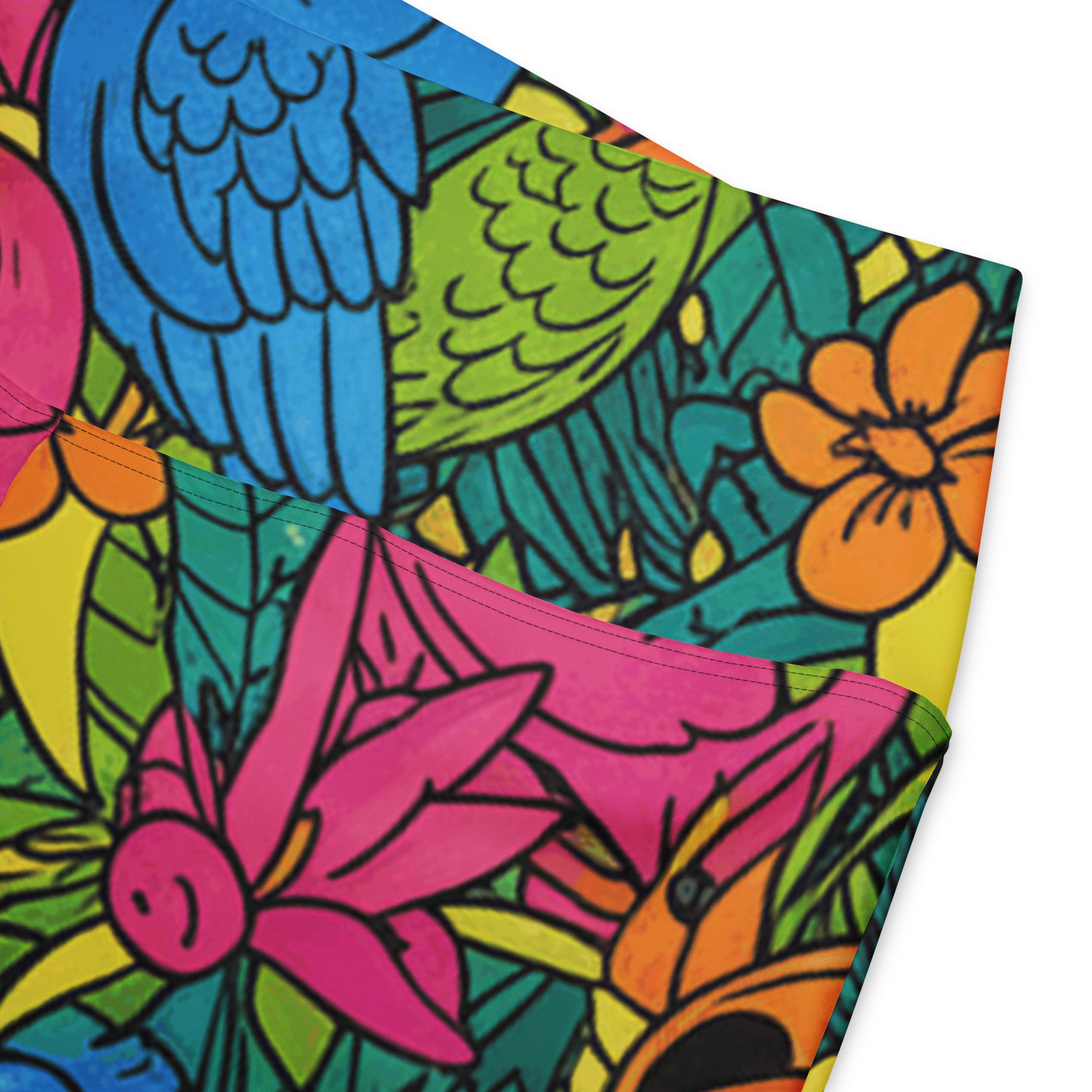Vibrant Tropical Birds Flare Leggings | GearBunch