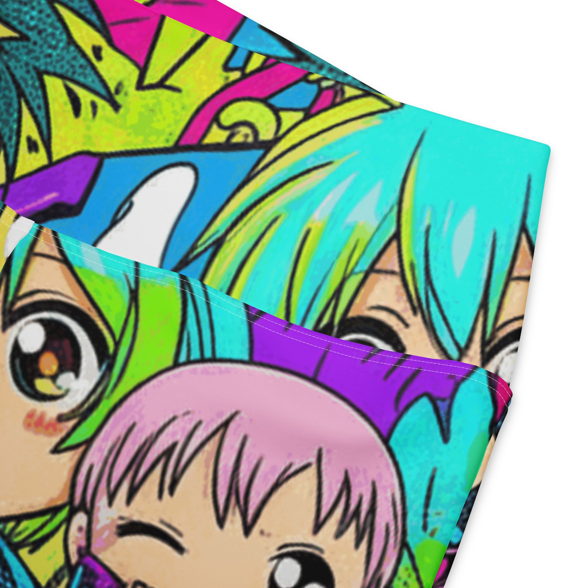 Anime Collage Chibi Party Flare Leggings | GearBunch