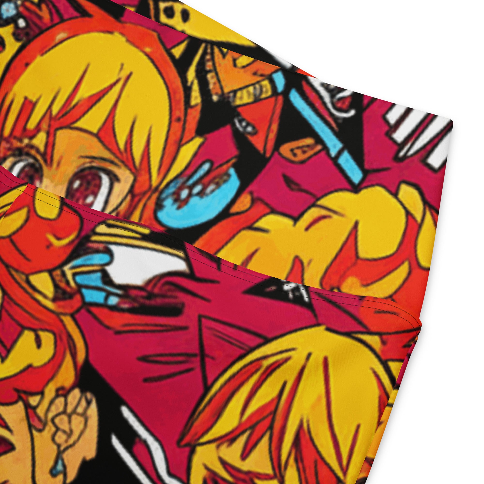 Anime Collage Fire Spirit Flare Leggings | GearBunch