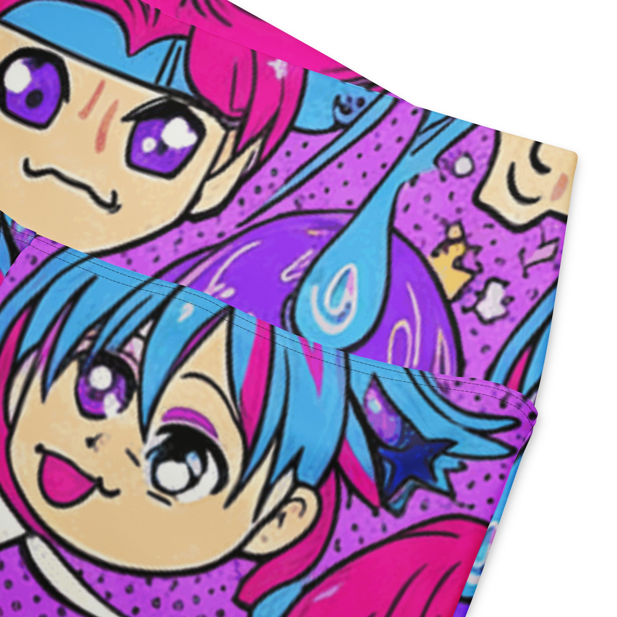 Anime Collage Mecha Pilot Flare Leggings | GearBunch