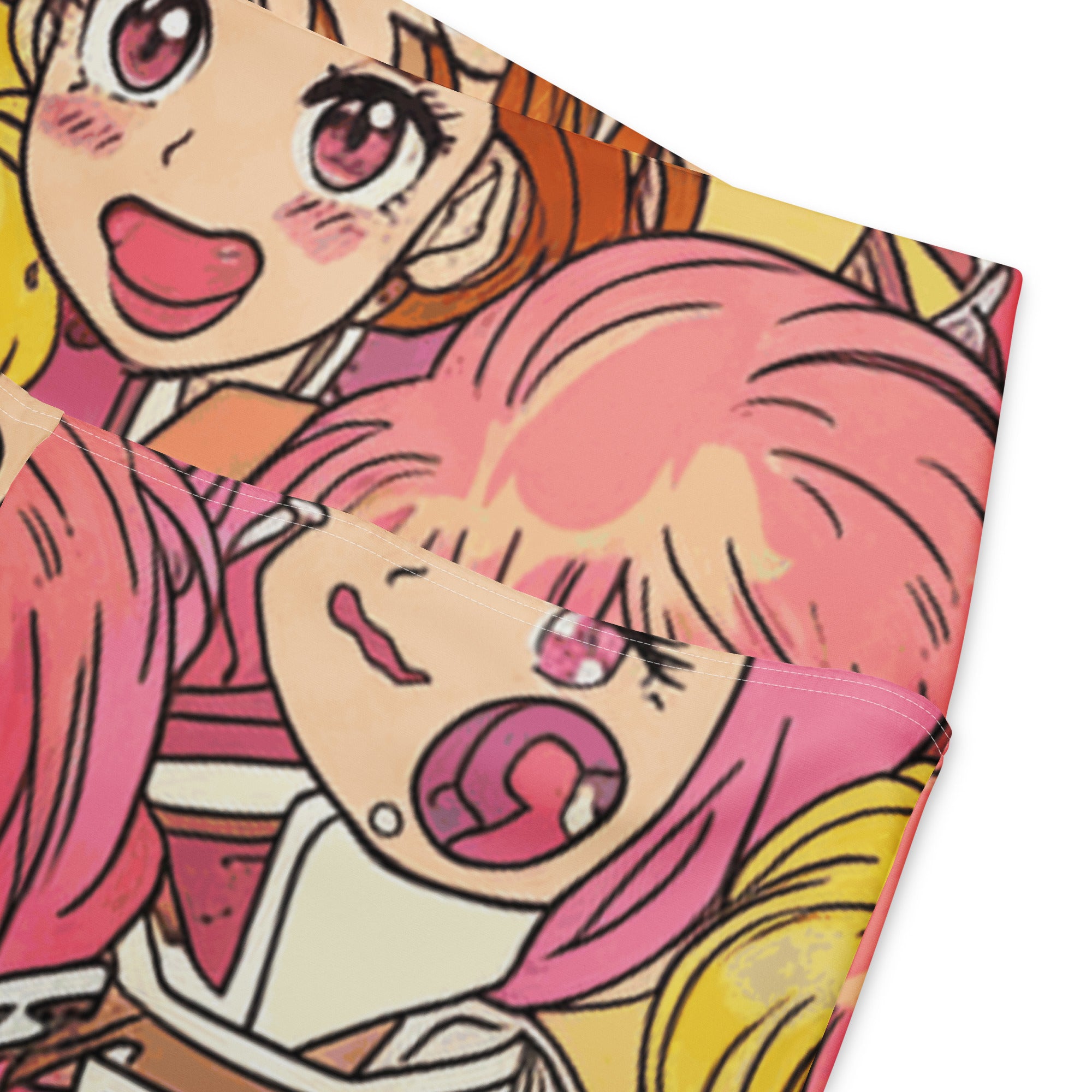 Retro Shojo Anime Collage Flare Leggings | GearBunch
