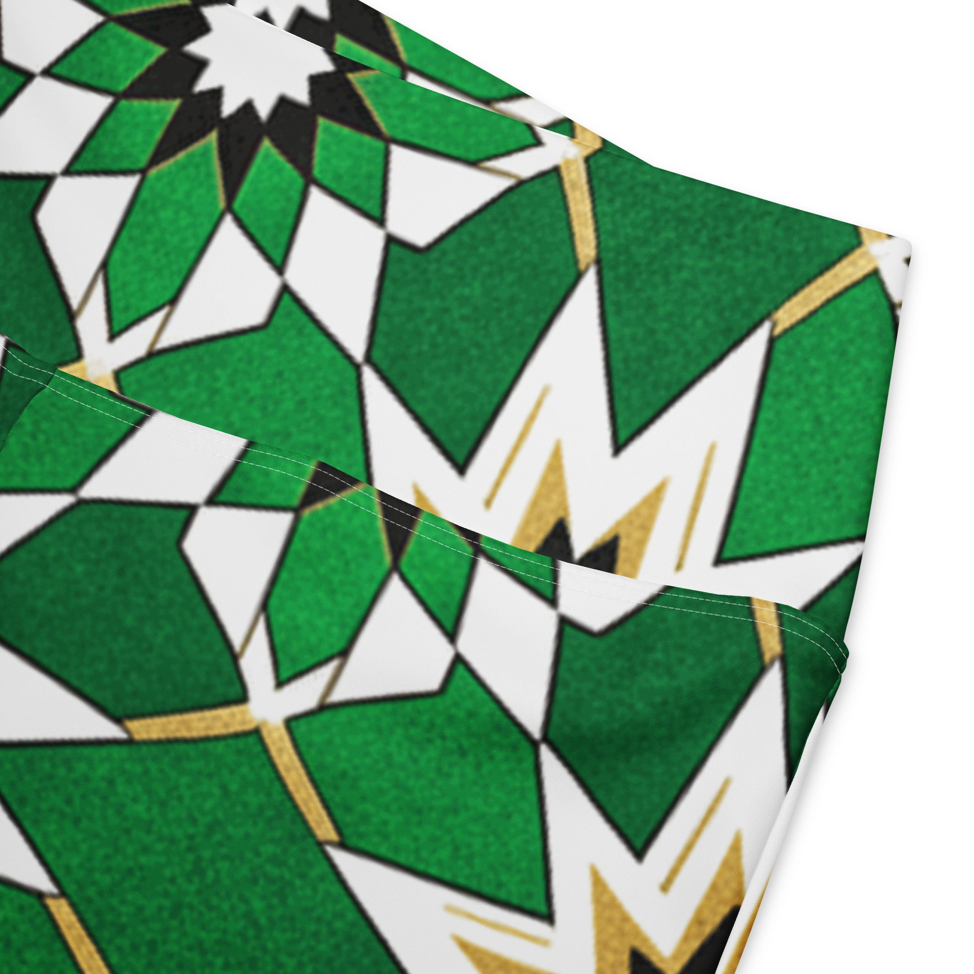 Zellige Emerald Gold Flare Leggings | GearBunch