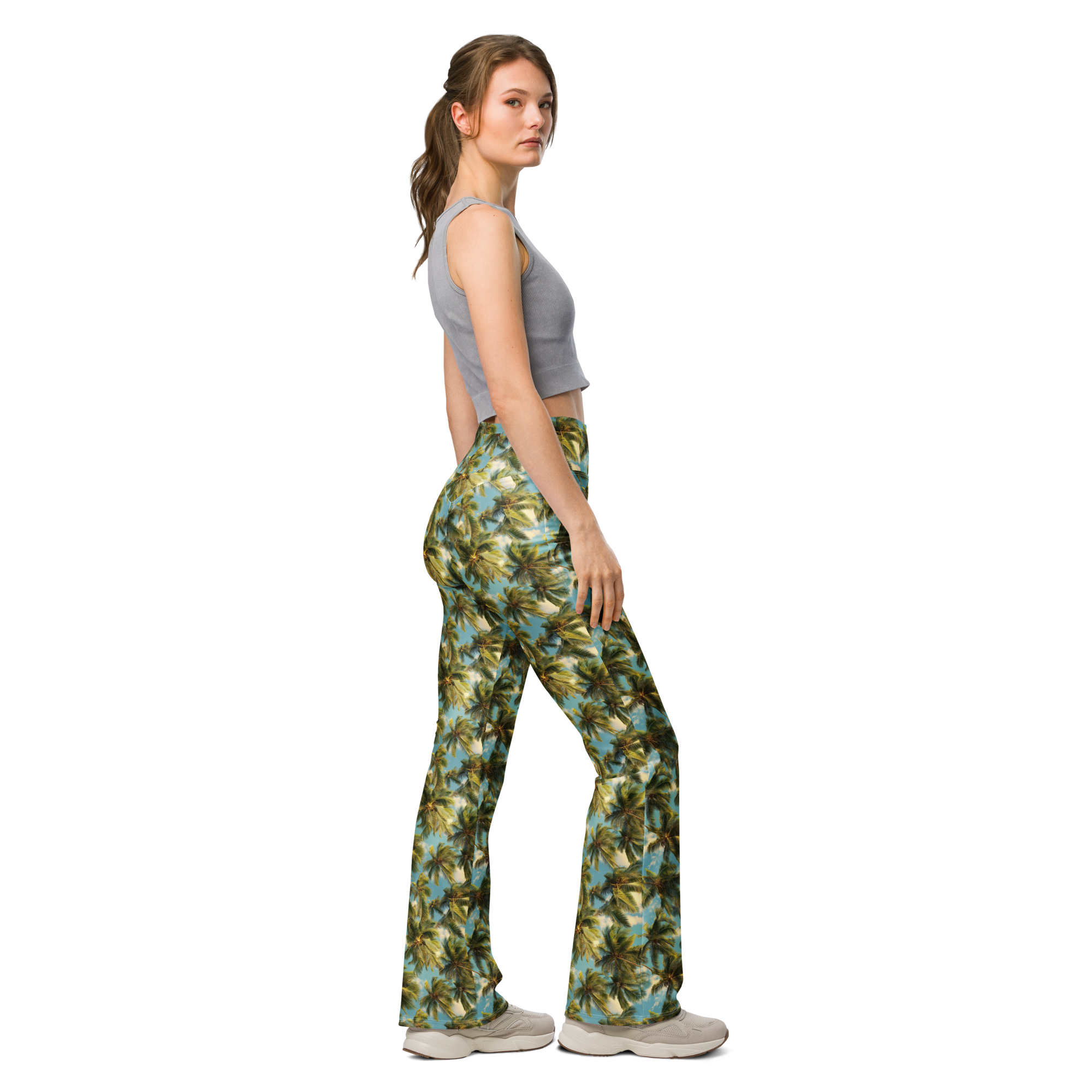 Palm Paradise Flare Leggings Right View