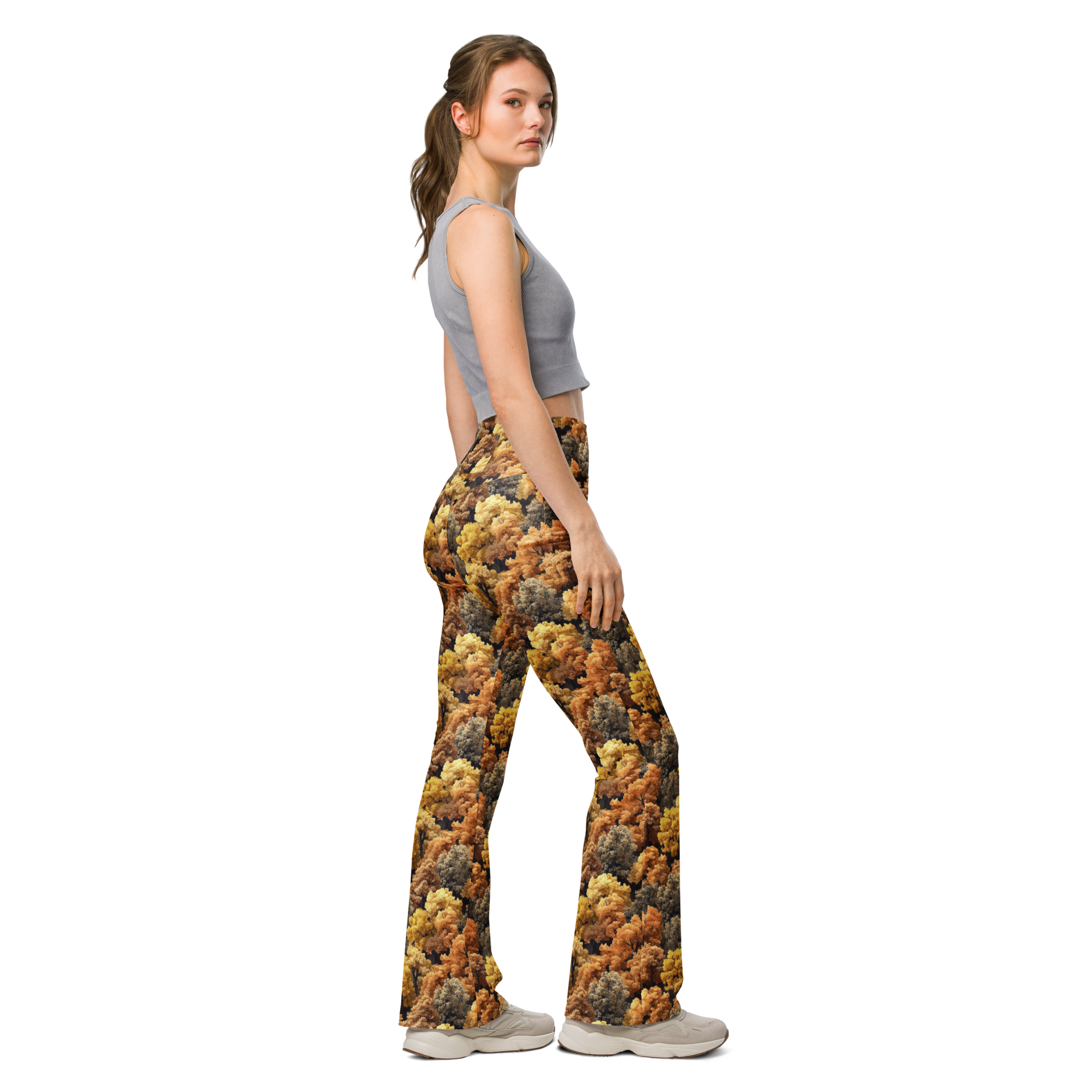 Autumn Forest Flare Leggings Right View