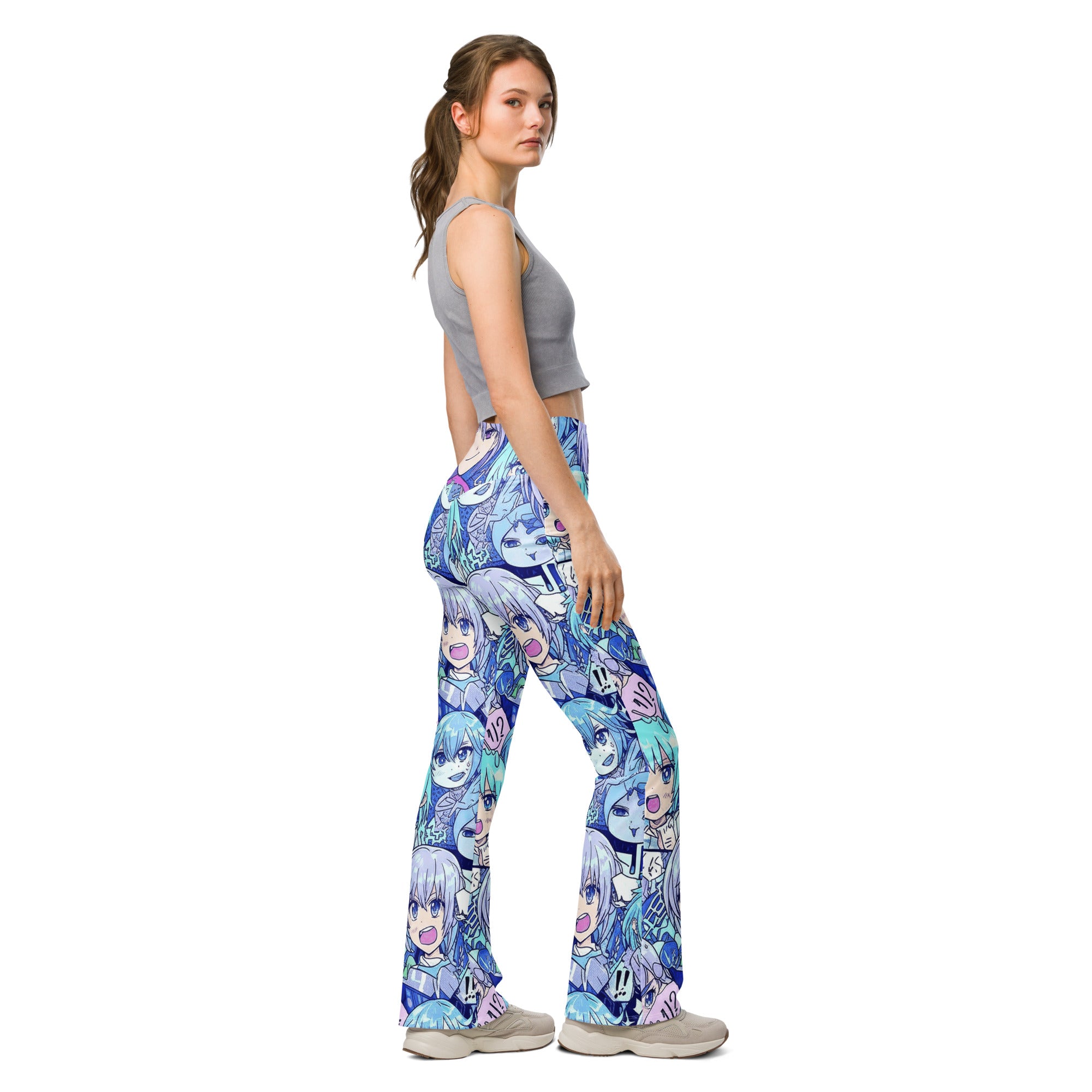 Anime Ice Kingdom Flare Leggings | GearBunch