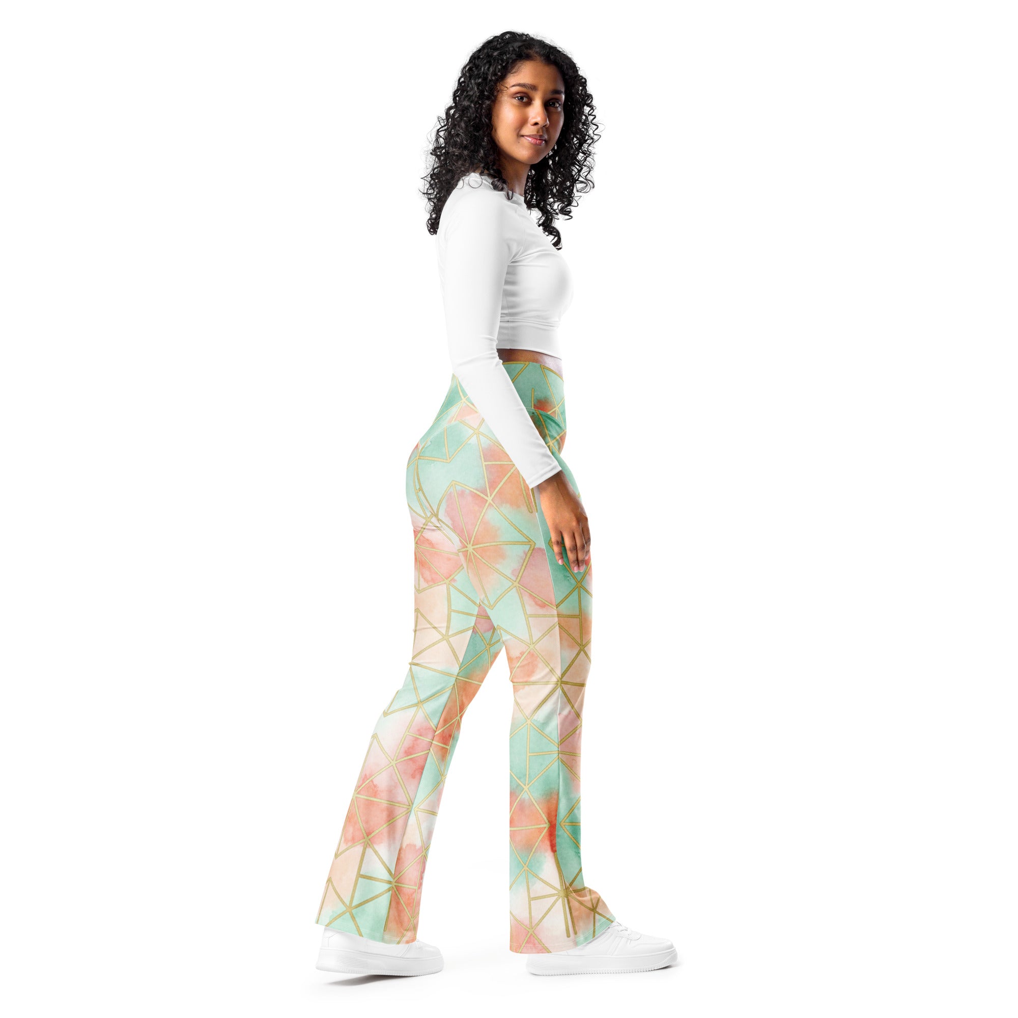 Arabic Coral Reef Flare Leggings | GearBunch