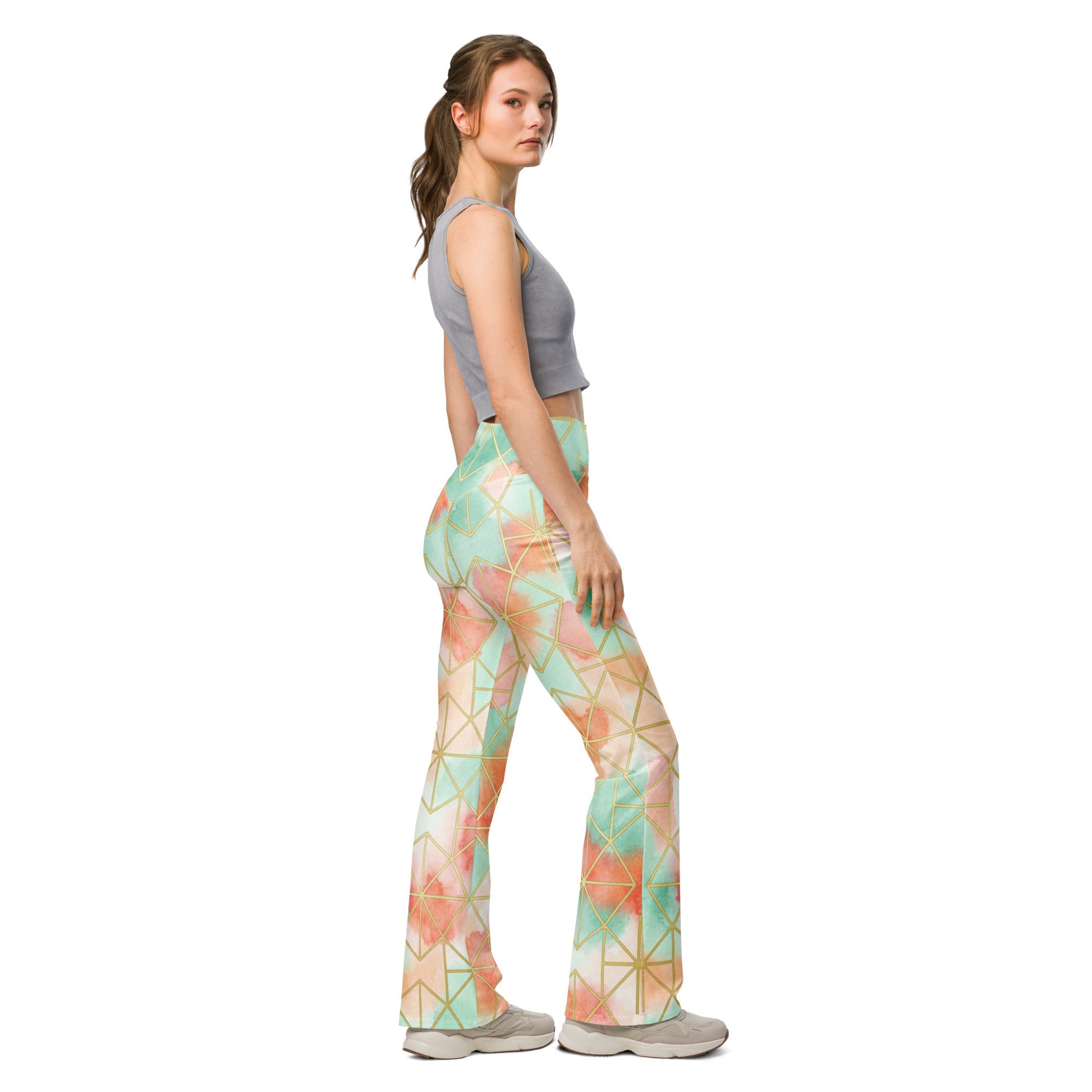 Arabic Coral Reef Flare Leggings | GearBunch