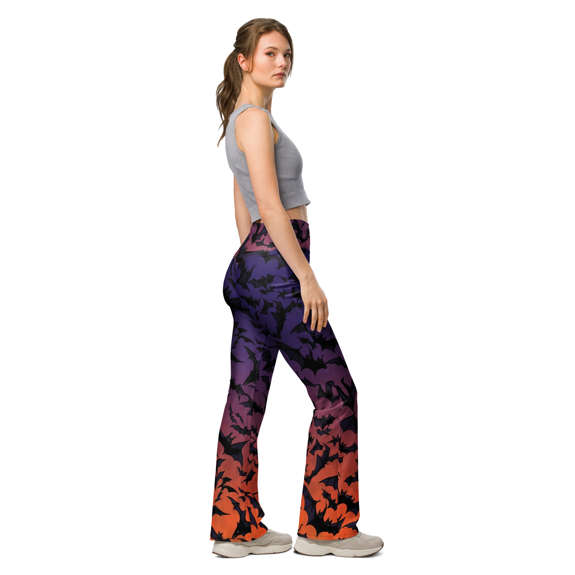 Bat Swarm Twilight Flare Leggings | GearBunch