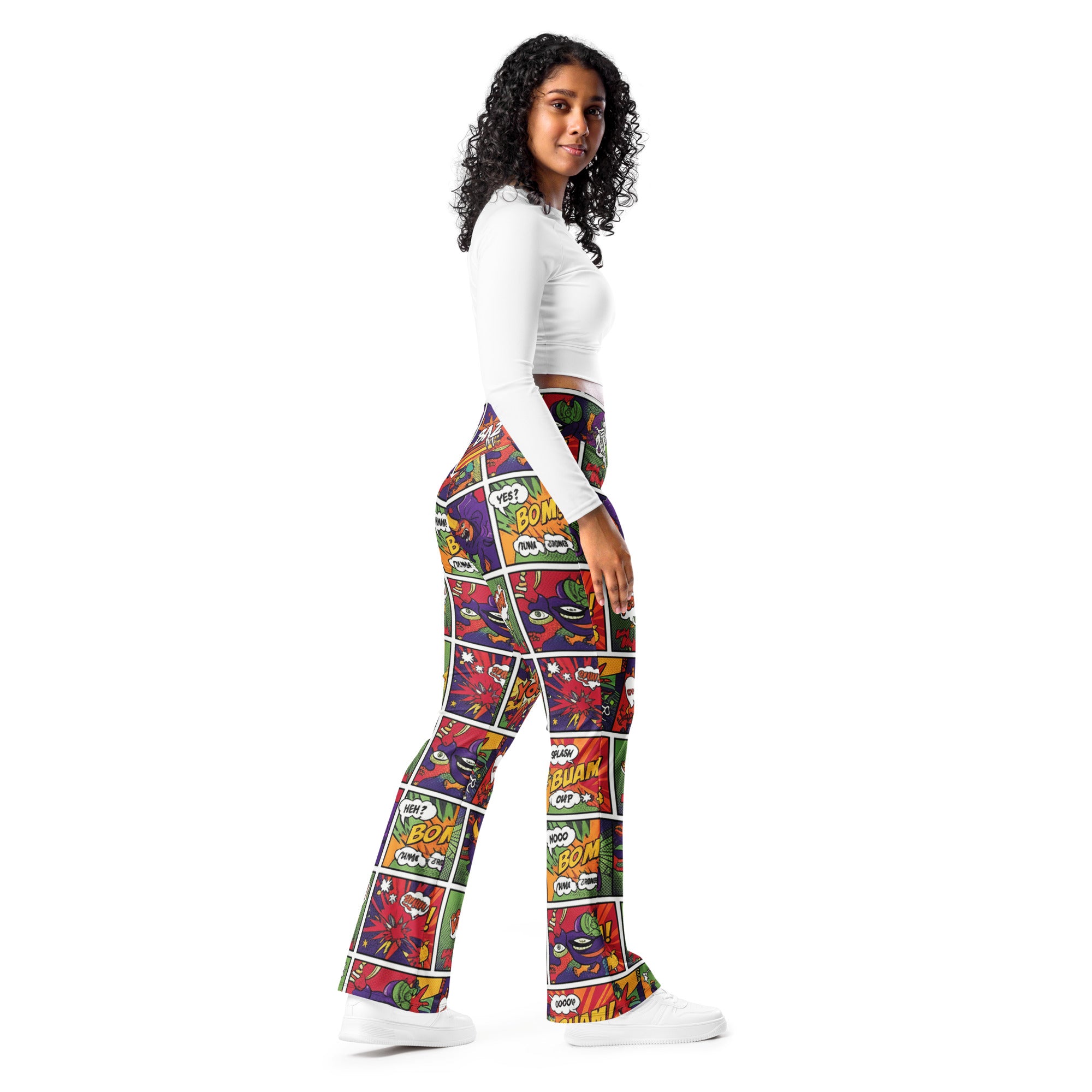 Comic Strip Monster Mash Flare Leggings | GearBunch