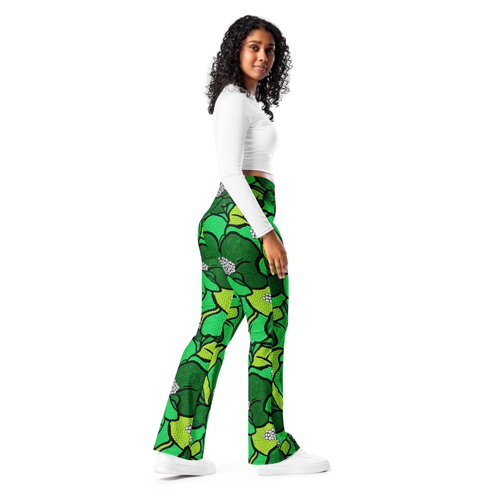 Emerald Paillette Magnolia Flare Leggings | GearBunch