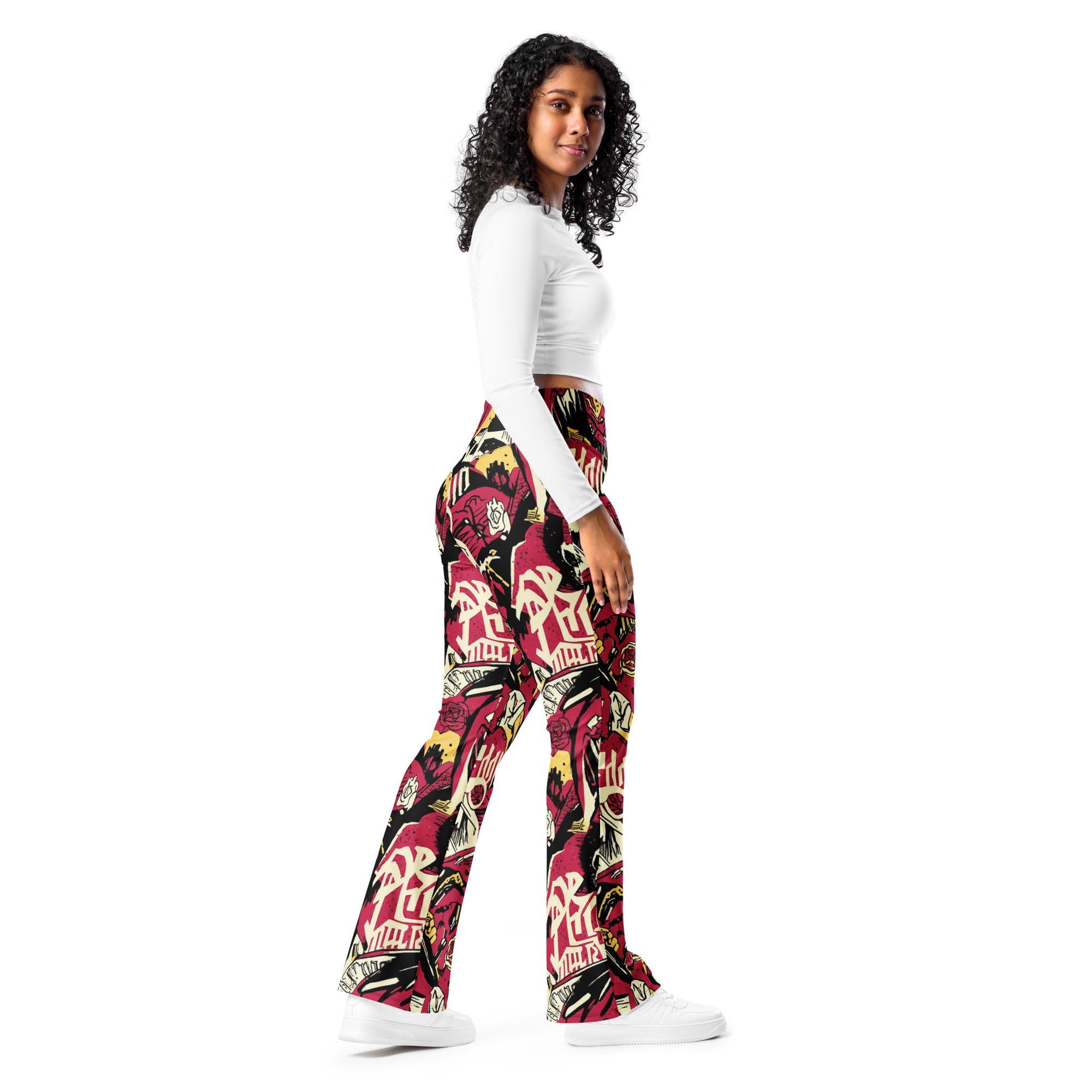 Hammer Horror Poster Collage Flare Leggings | GearBunch