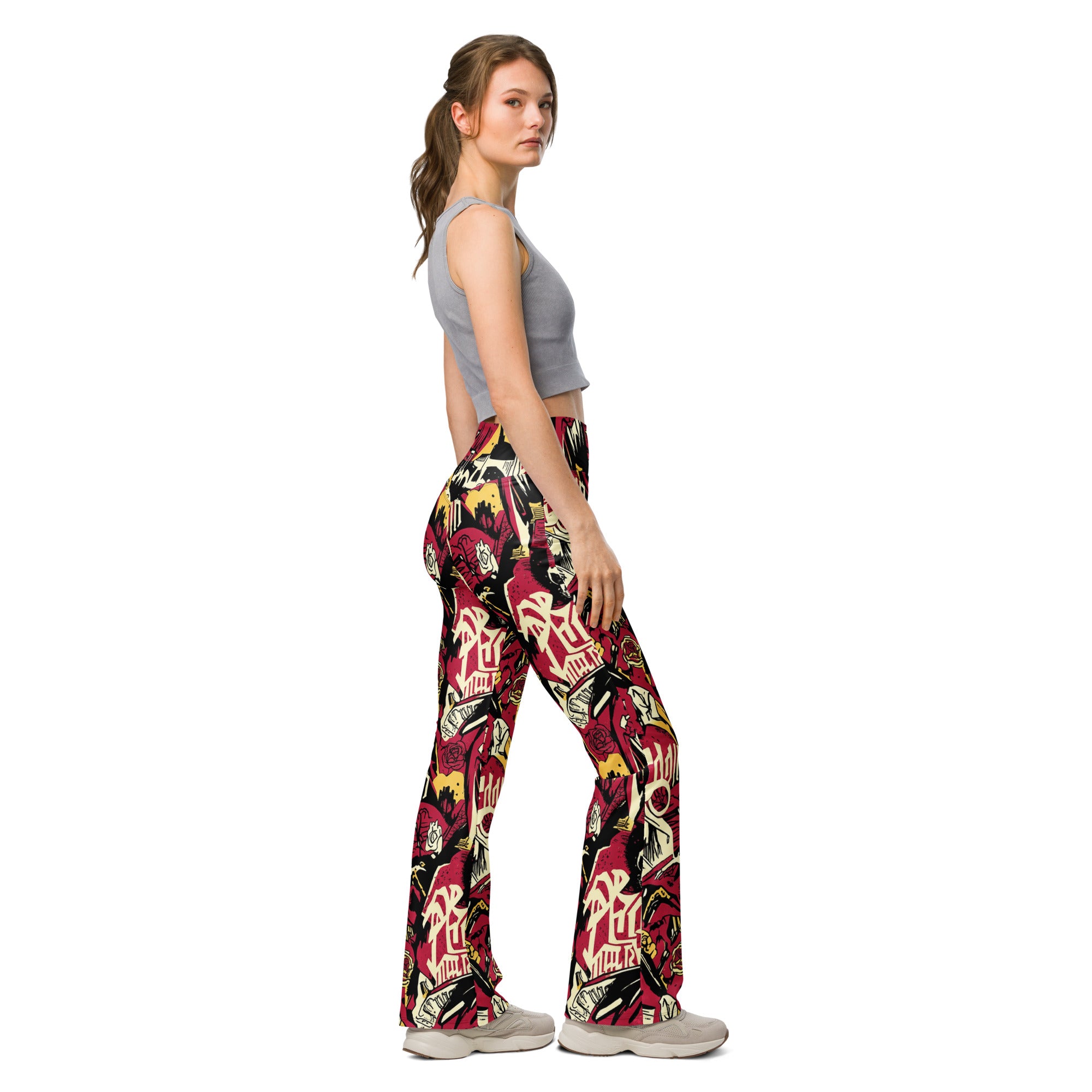 Hammer Horror Poster Collage Flare Leggings | GearBunch