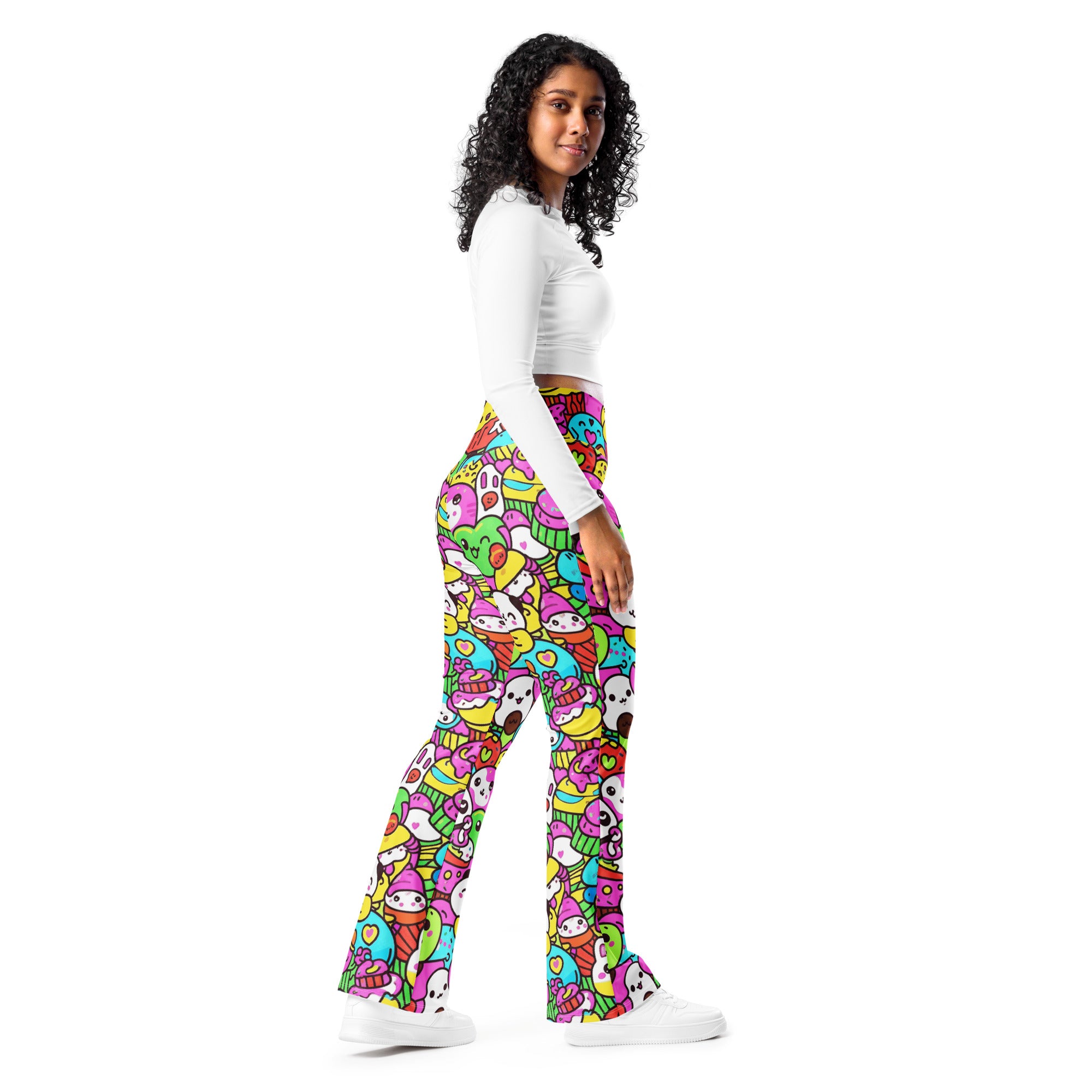 Kawaii Arcade Game Flare Leggings | GearBunch