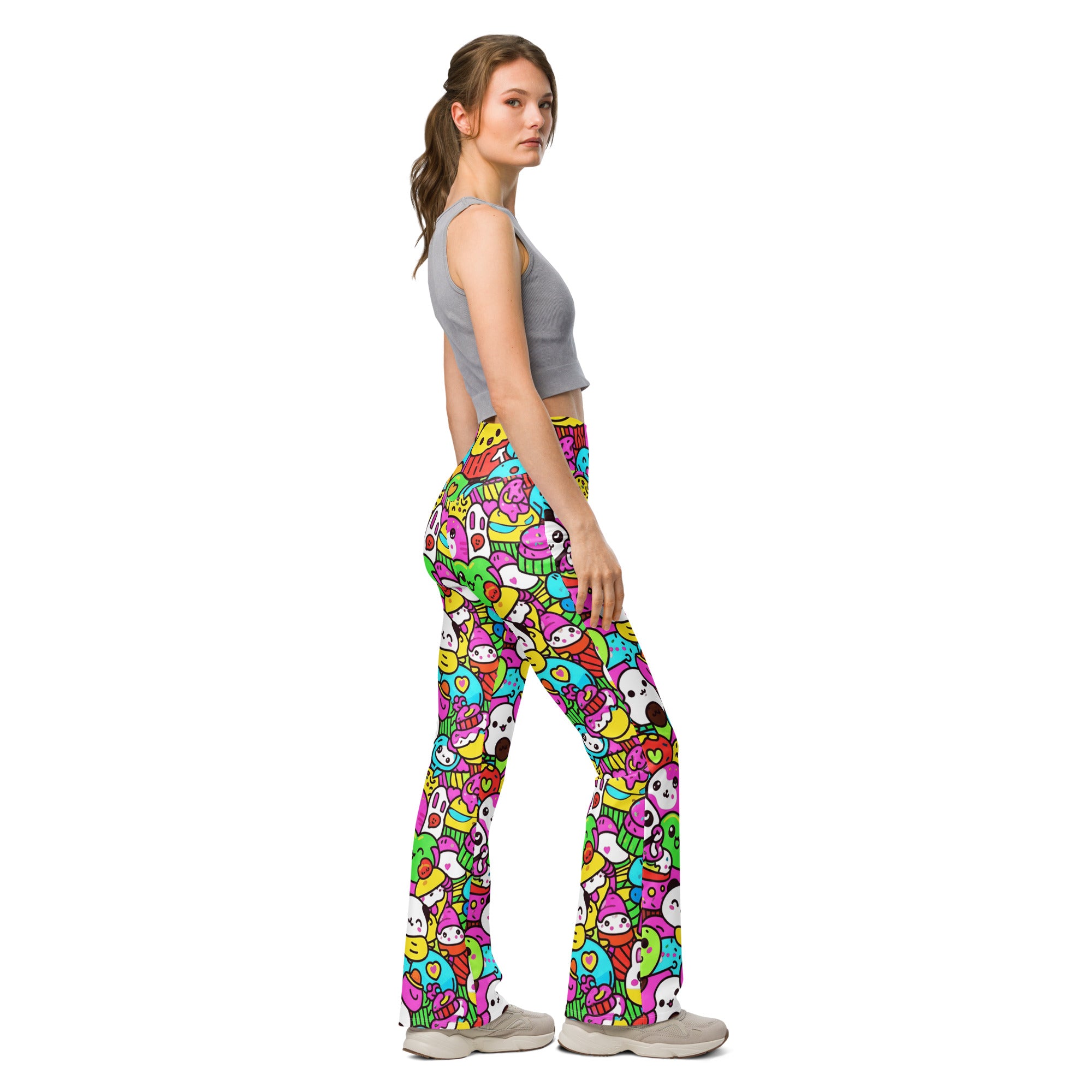 Kawaii Arcade Game Flare Leggings | GearBunch