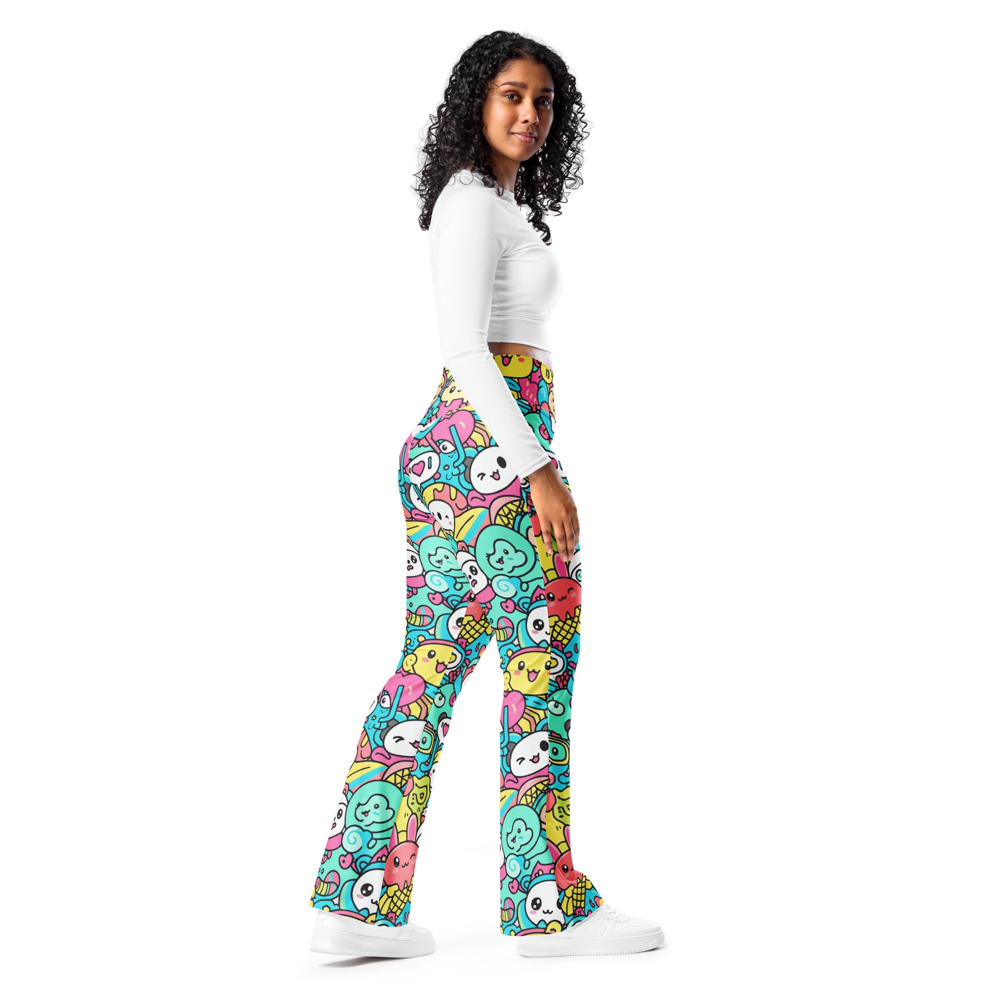 Kawaii Ocean Friends Flare Leggings | GearBunch