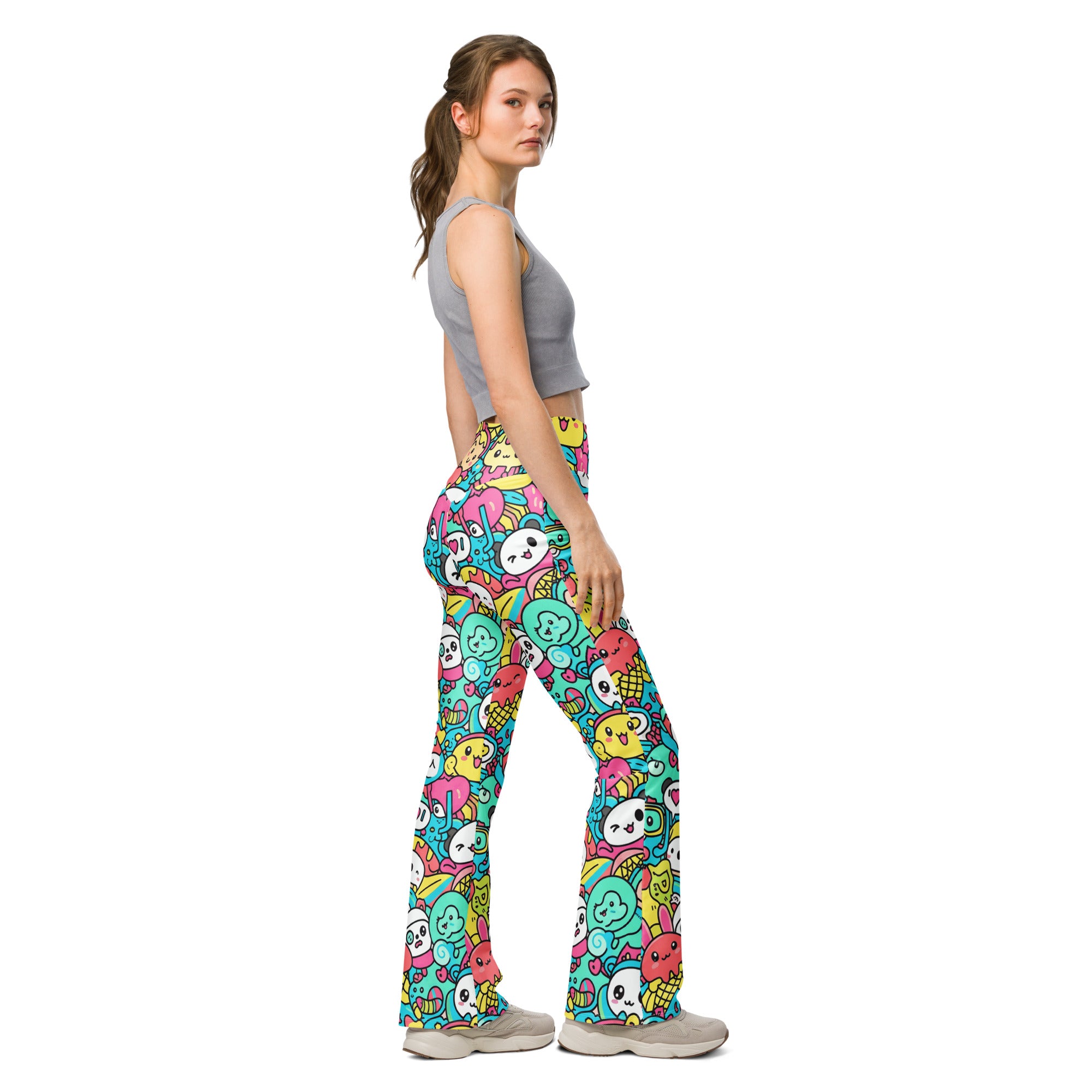 Kawaii Ocean Friends Flare Leggings | GearBunch