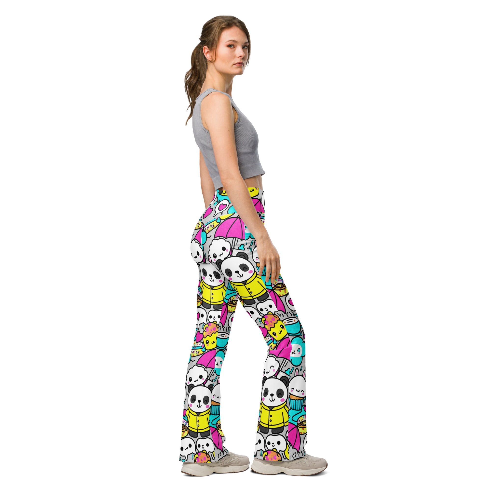 Kawaii Rainy Day Flare Leggings | GearBunch