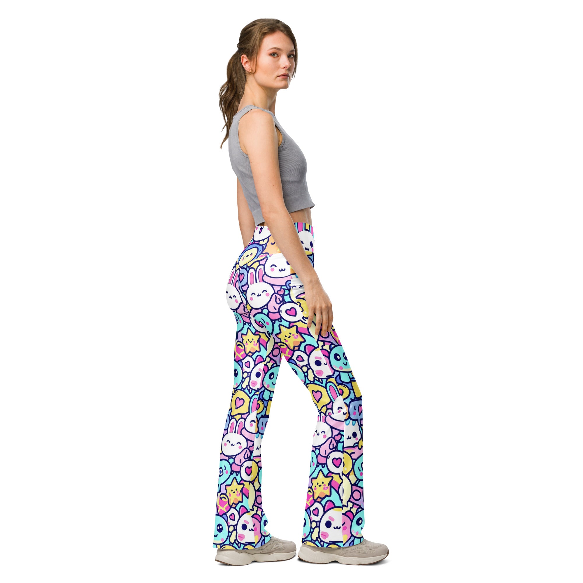 Kawaii Sleepy Time Flare Leggings | GearBunch