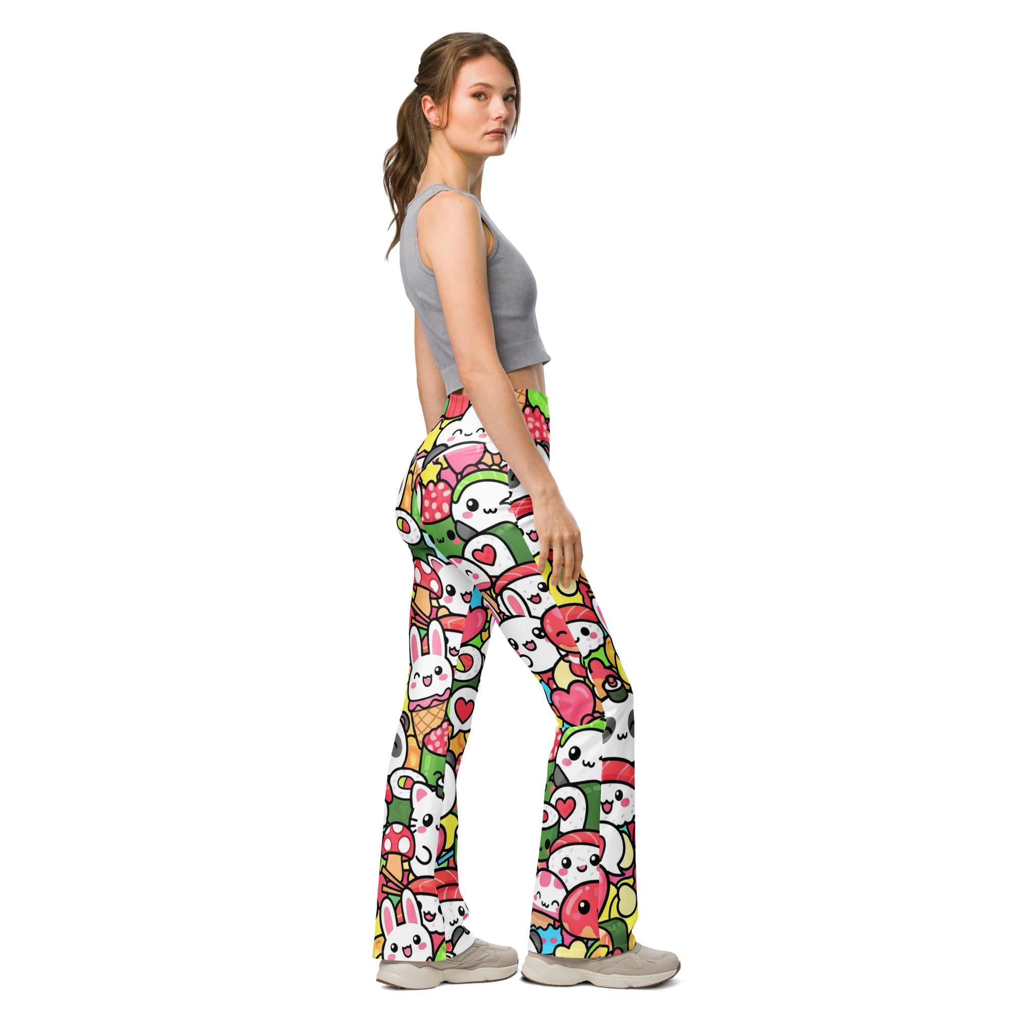 Kawaii Sushi Party Flare Leggings | GearBunch