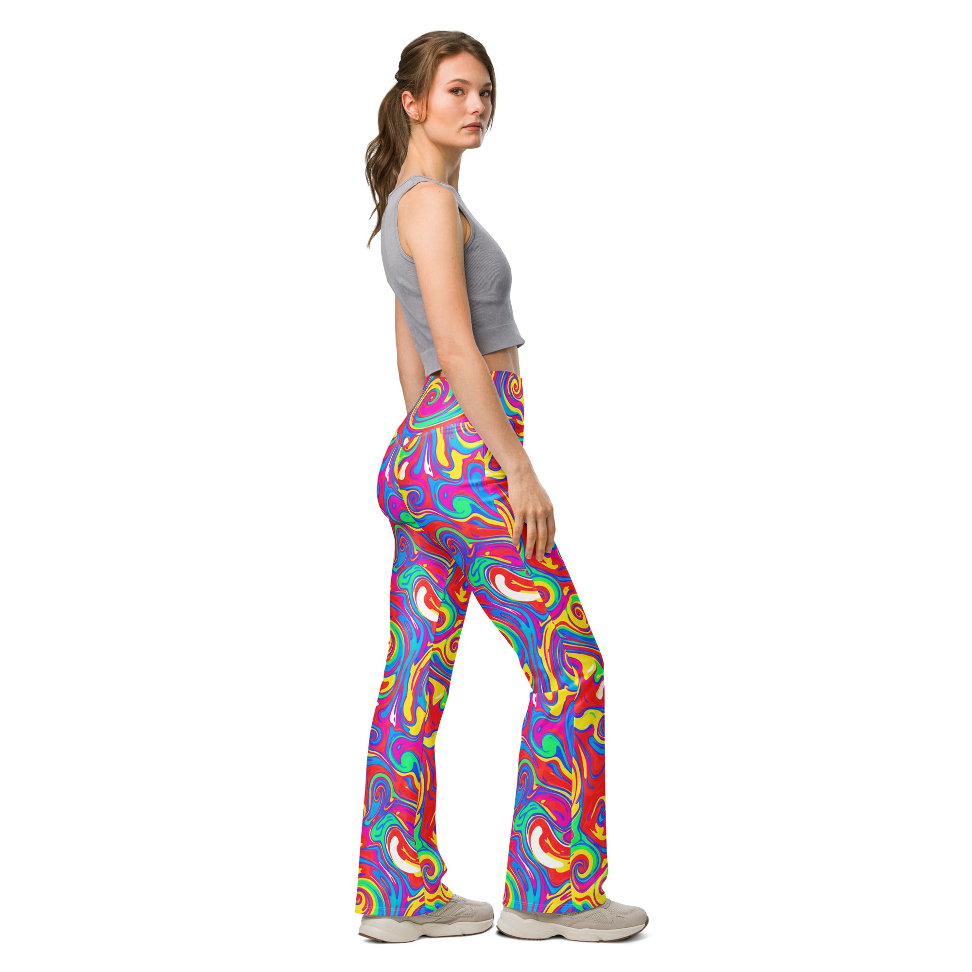 Liquid Marble Candy Pop Flare Leggings | GearBunch