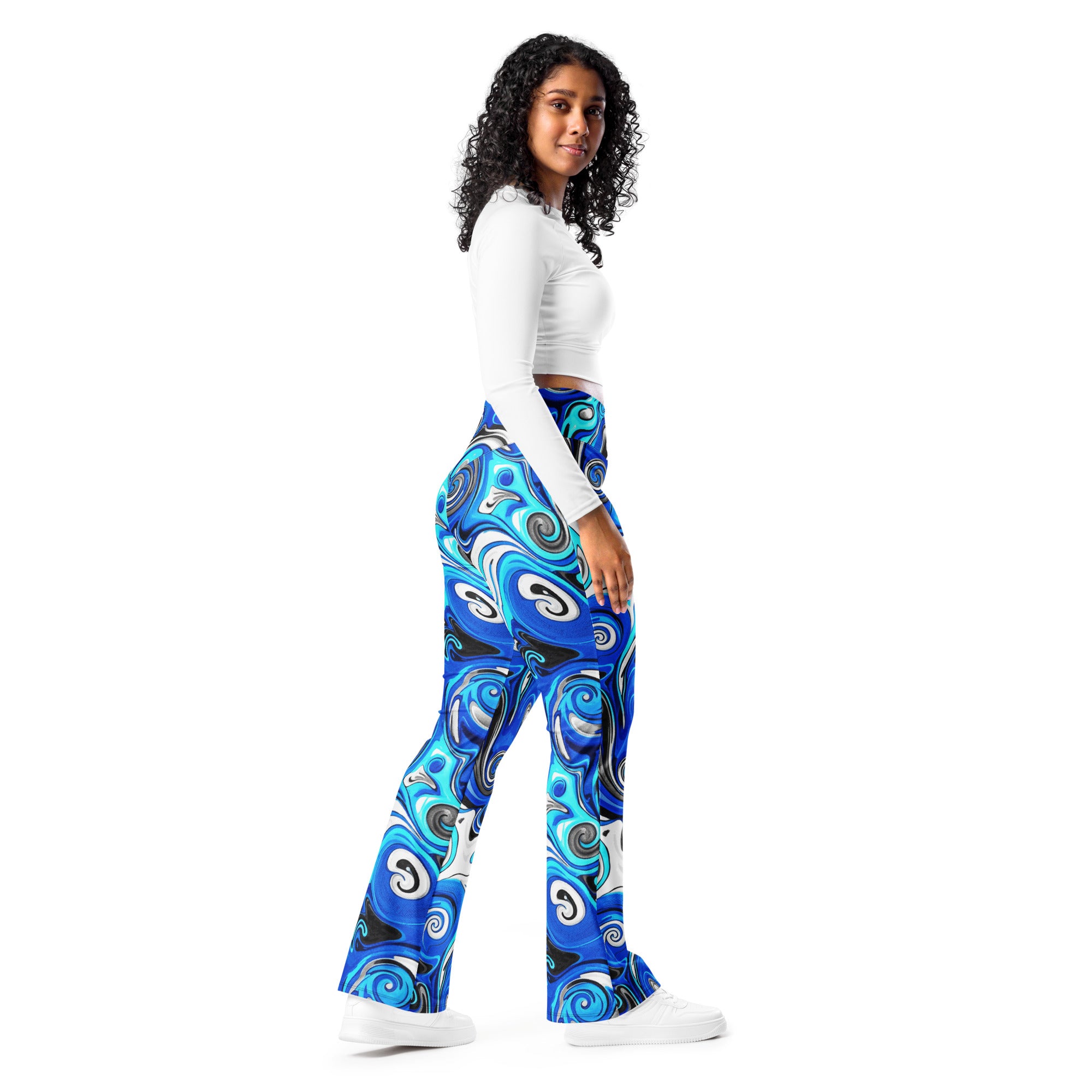Liquid Marble Electric Storm Flare Leggings | GearBunch