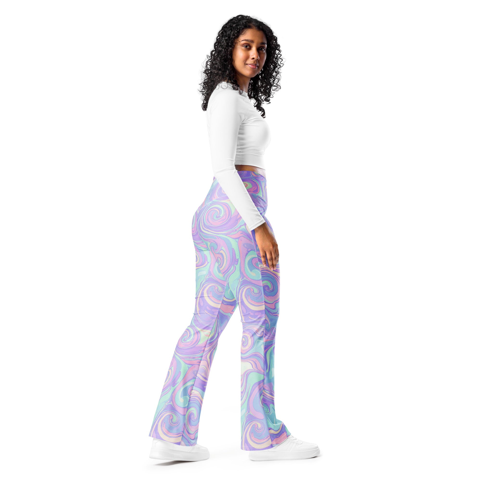 Liquid Marble Unicorn Dream Flare Leggings | GearBunch
