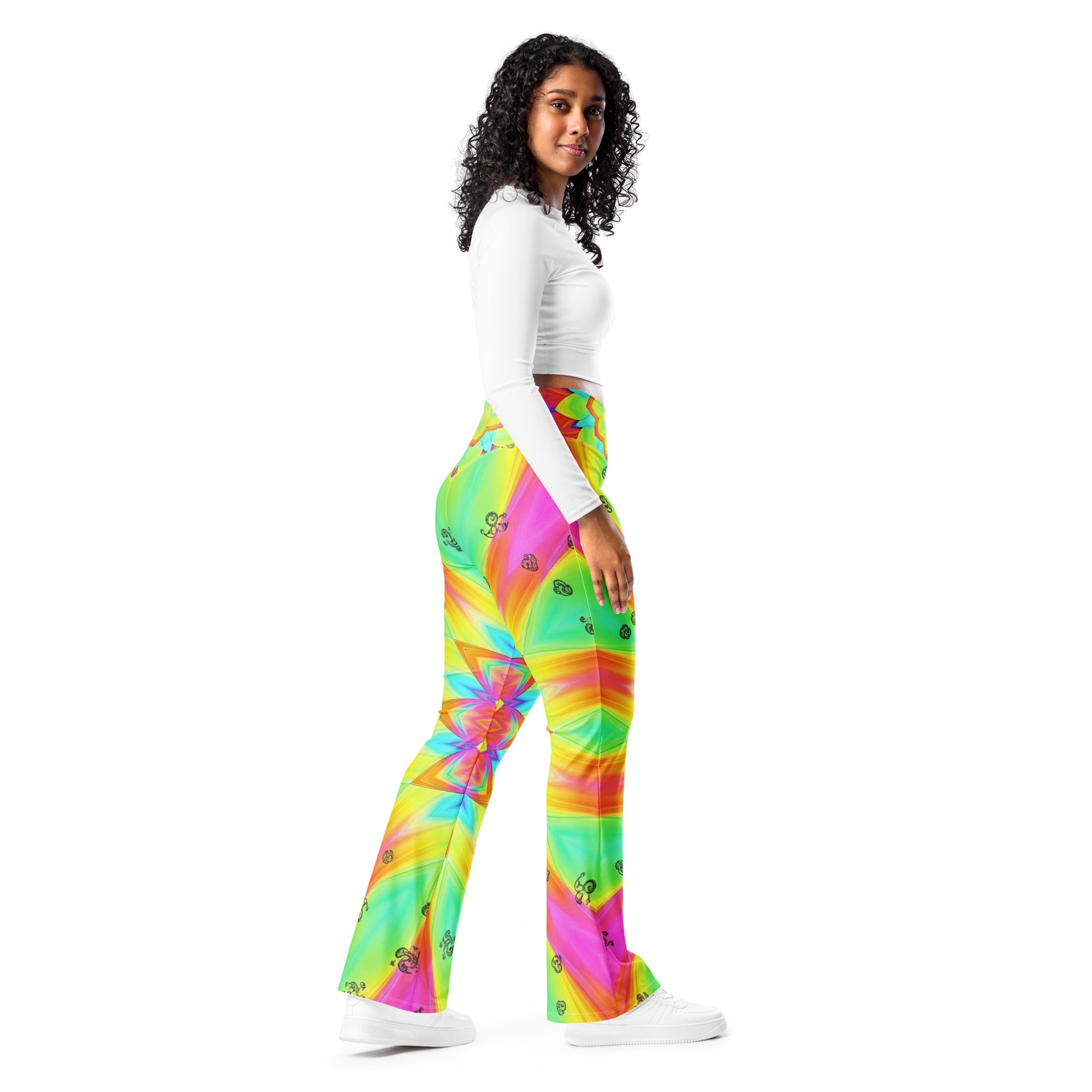 Psychedelic Acid Trip Flare Leggings | GearBunch