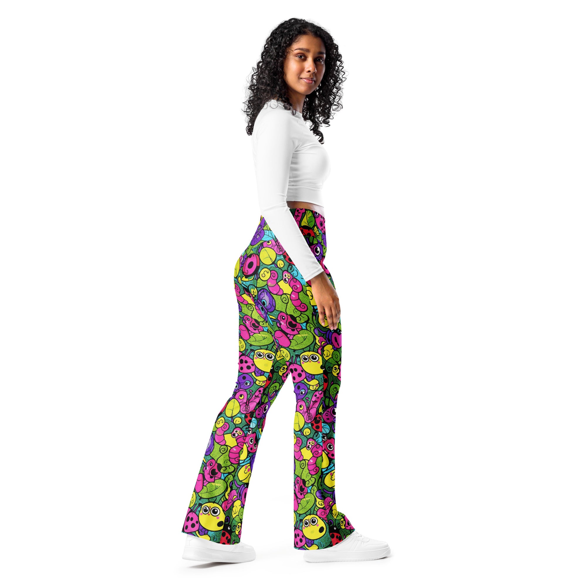 Vibrant Bug Life Flare Leggings | GearBunch