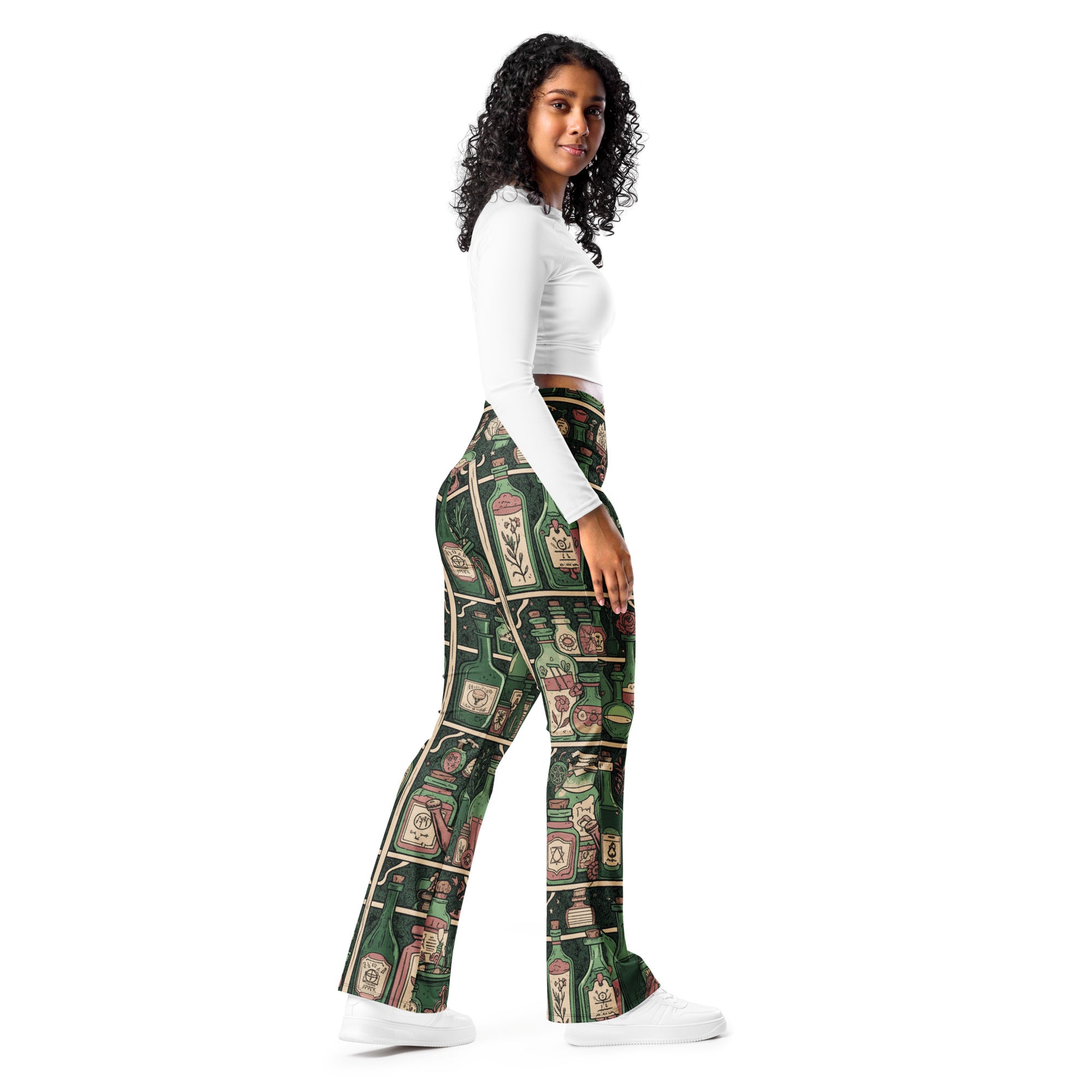 Witches Apothecary Bottles Flare Leggings | GearBunch