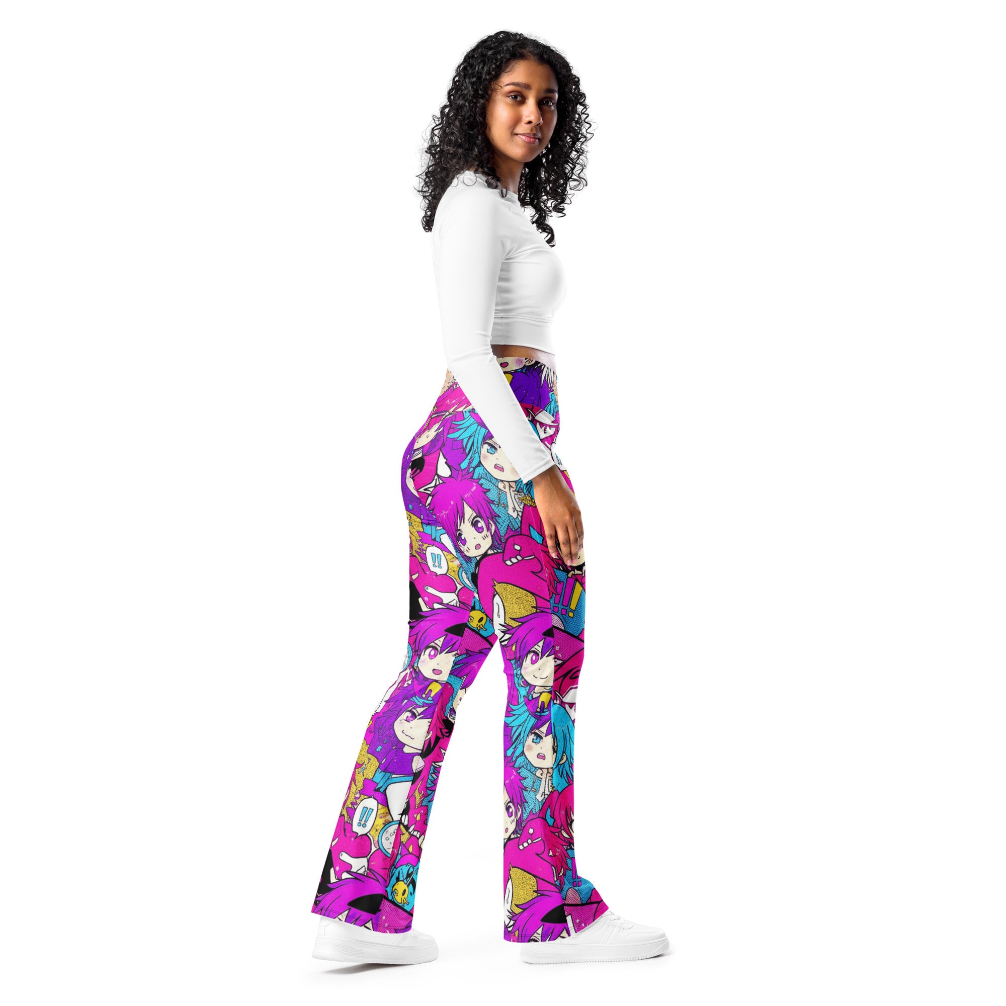 Anime Collage Pop Idol Flare Leggings | GearBunch