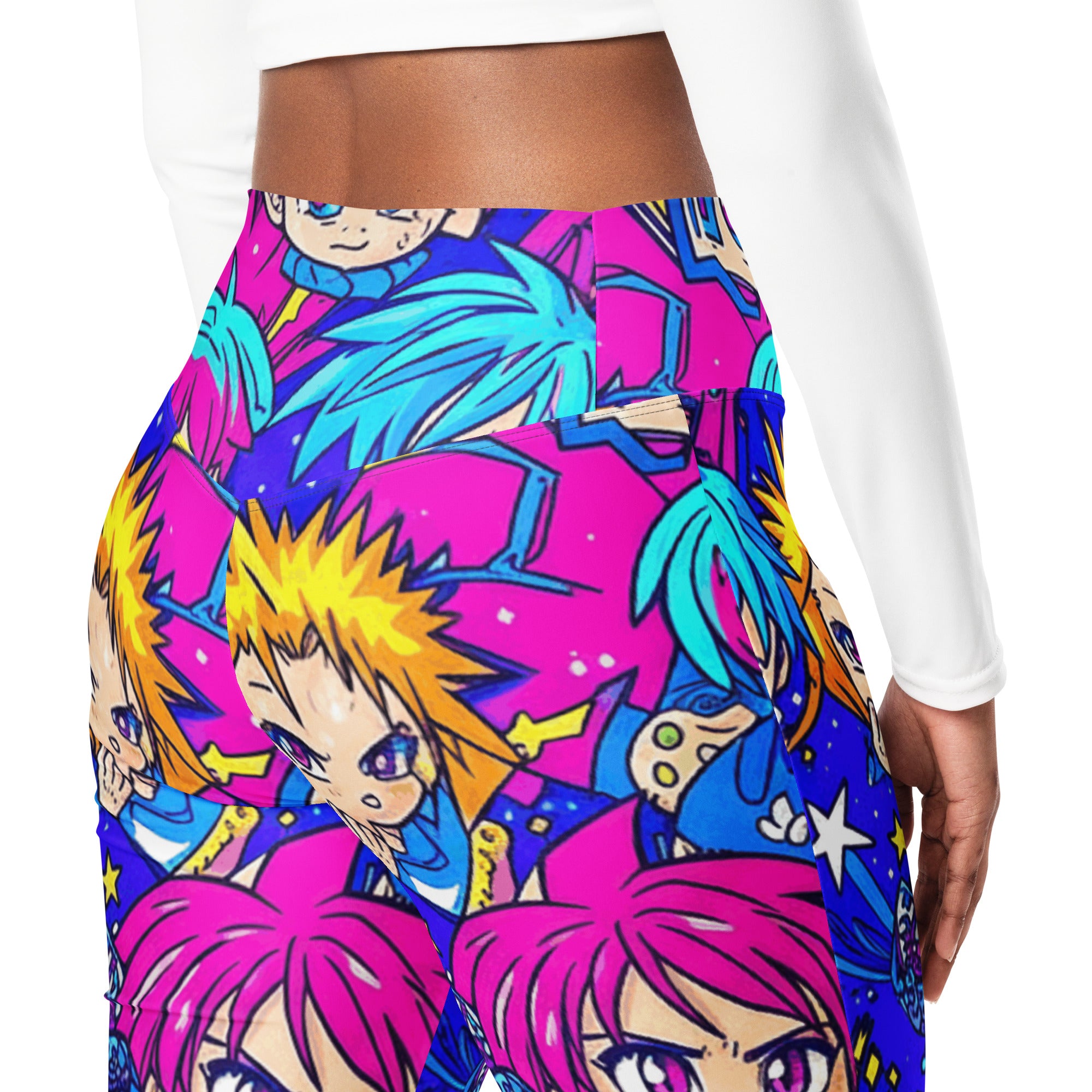 Anime Galaxy Hero Flare Leggings | GearBunch