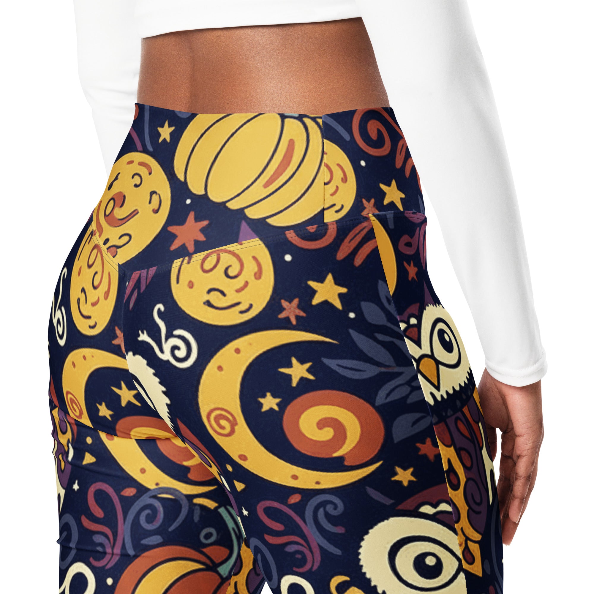 All Hallows Eve Owl Flare Leggings | GearBunch