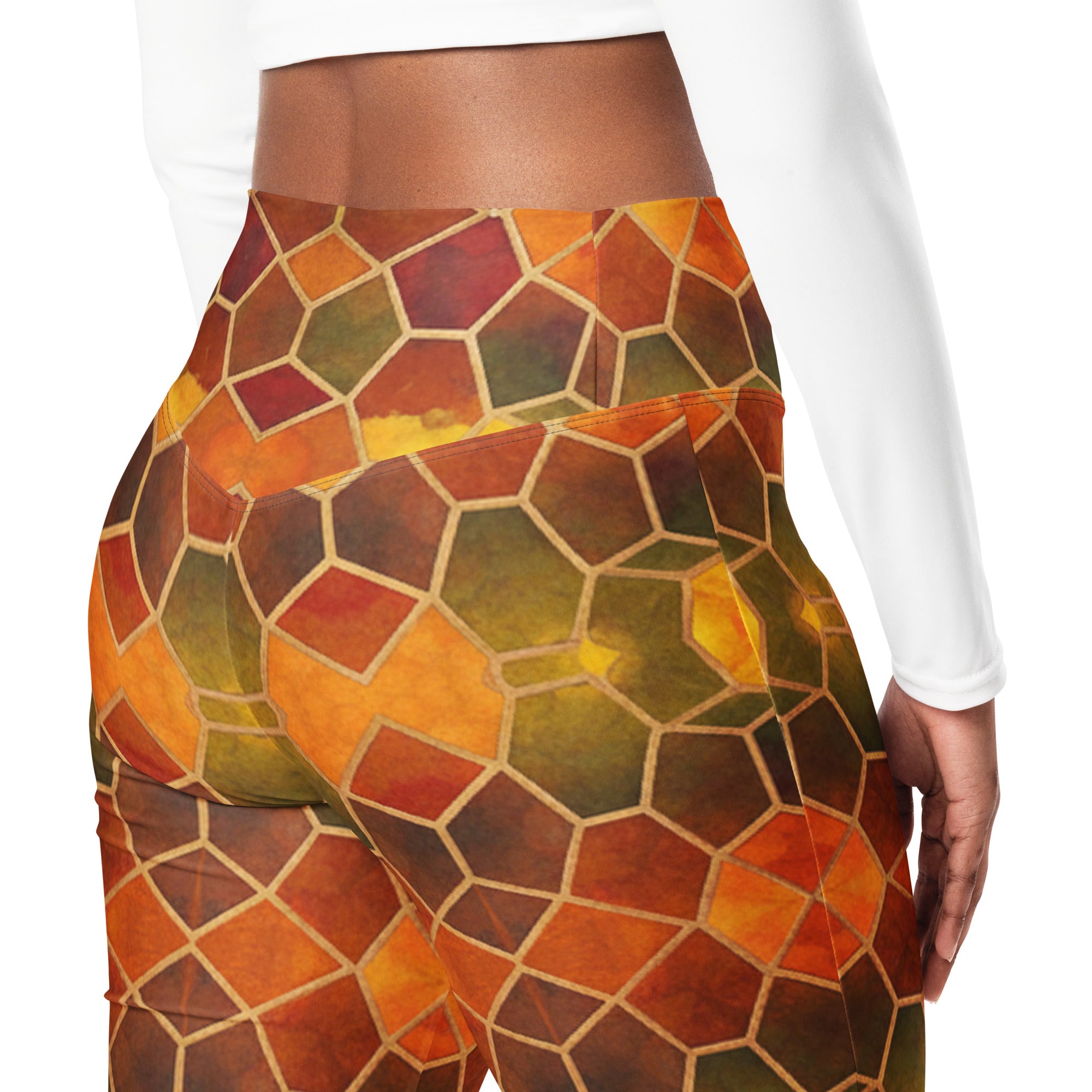 Arabic Autumn Spice Flare Leggings | GearBunch