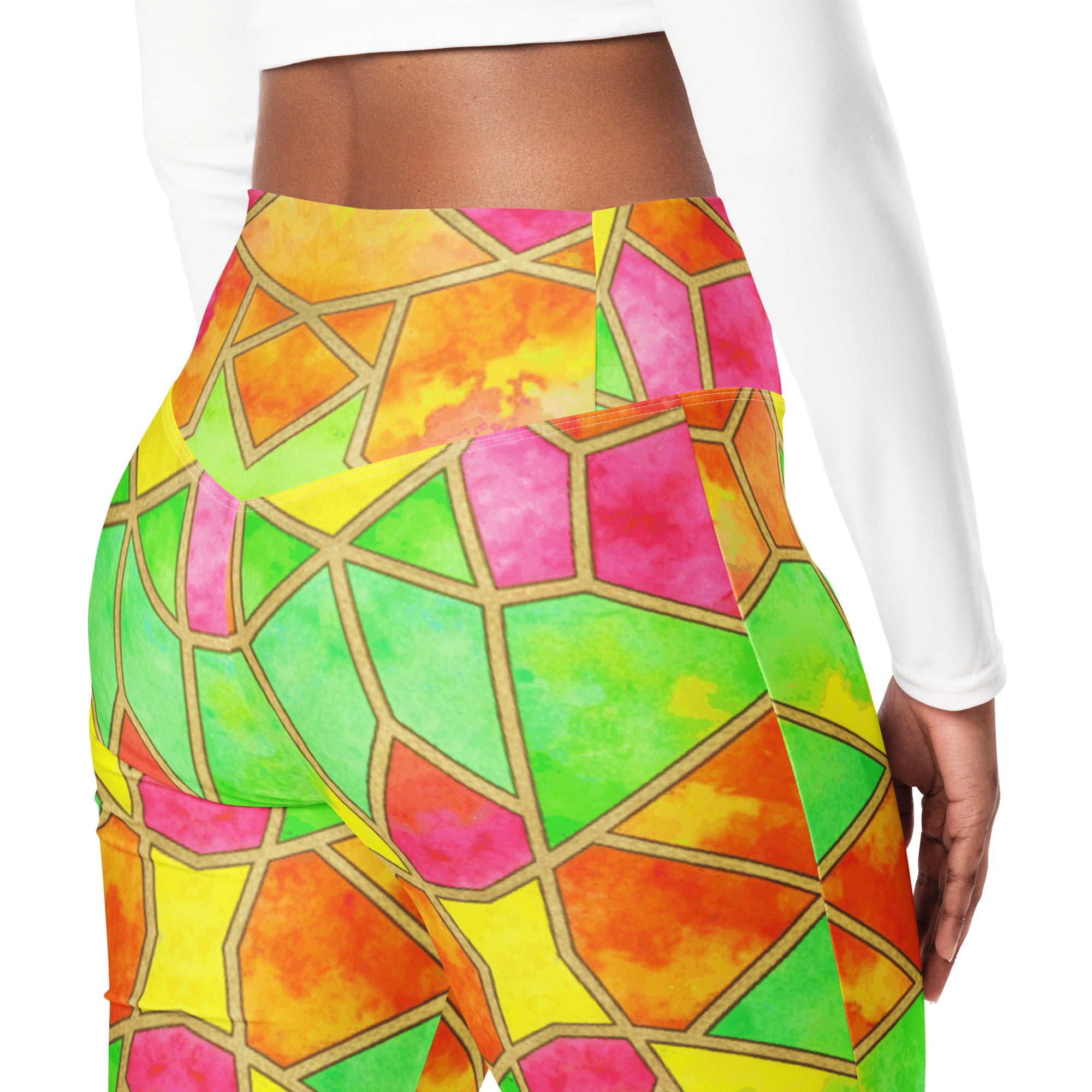 Arabic Tropical Punch Flare Leggings | GearBunch