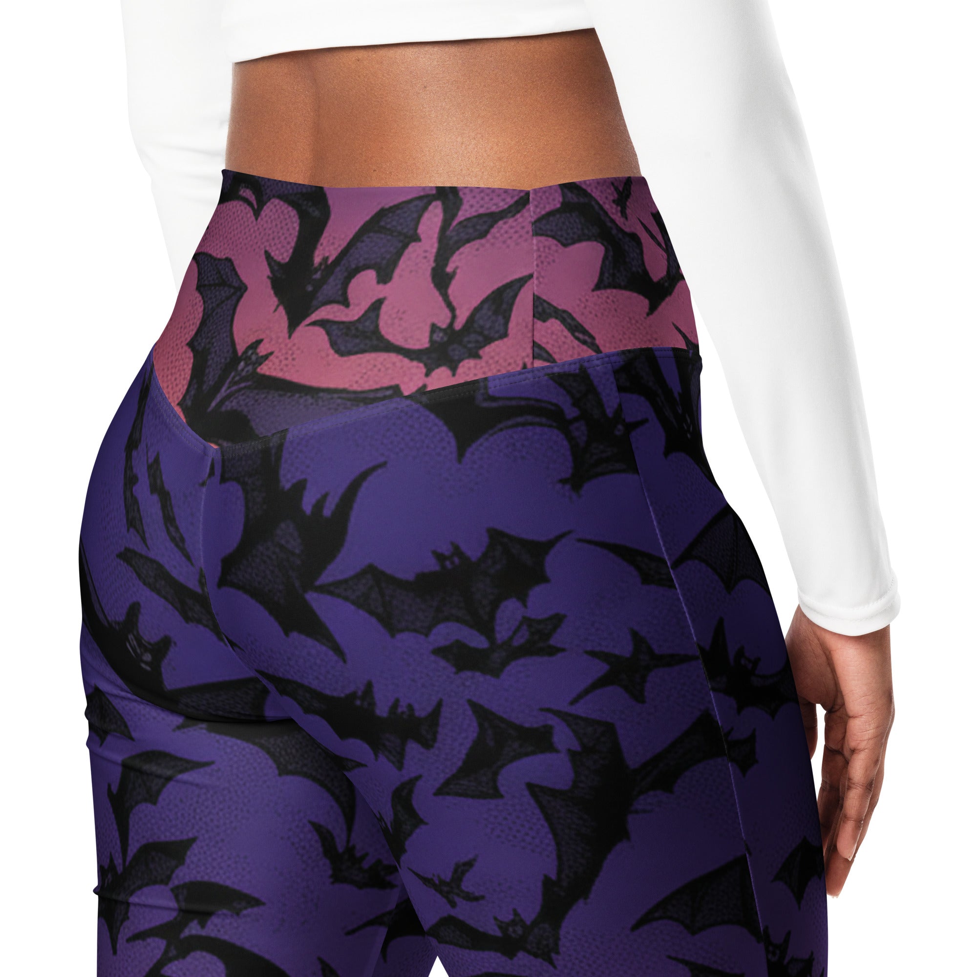 Bat Swarm Twilight Flare Leggings | GearBunch