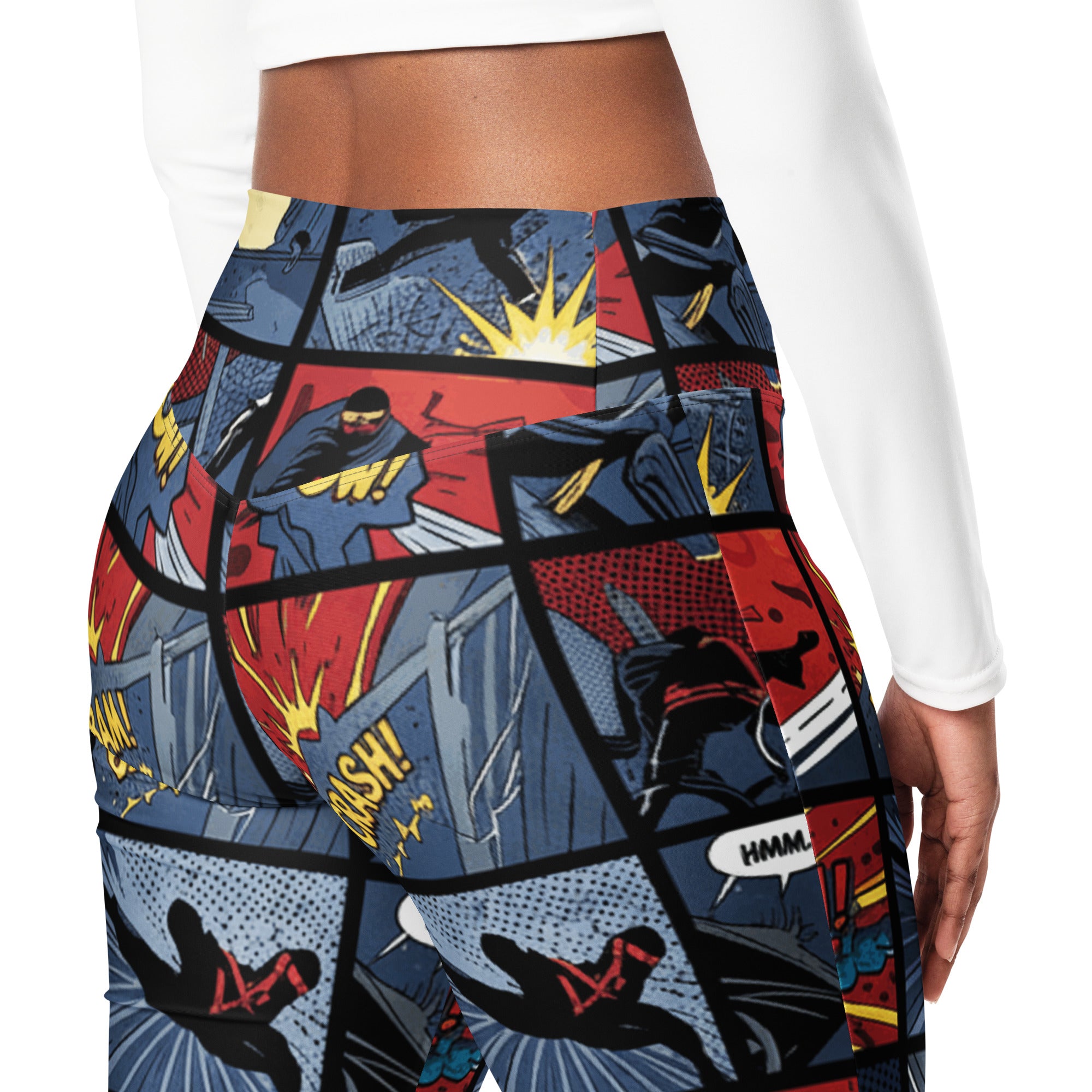 Comic Strip Ninja Night Flare Leggings | GearBunch