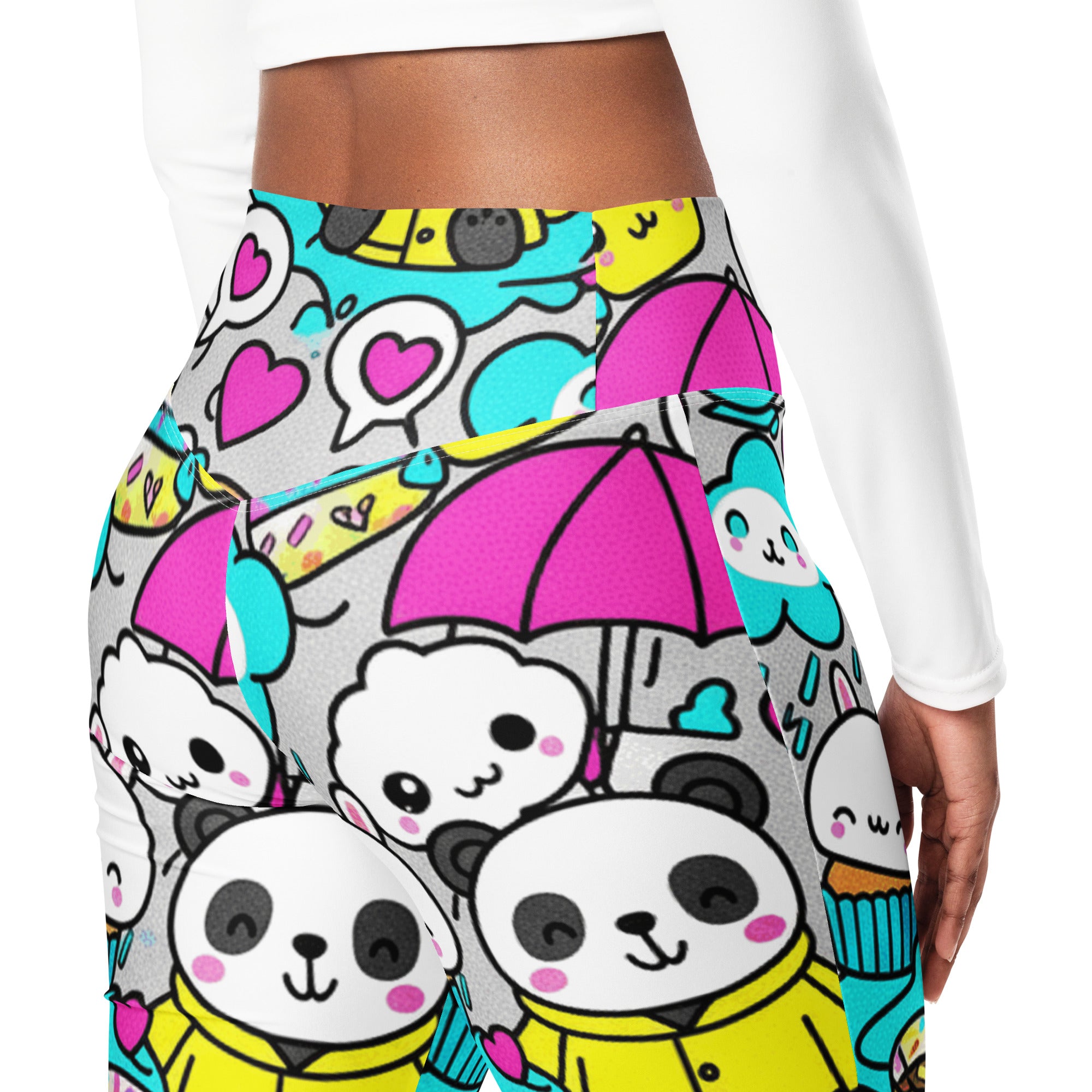Kawaii Rainy Day Flare Leggings | GearBunch