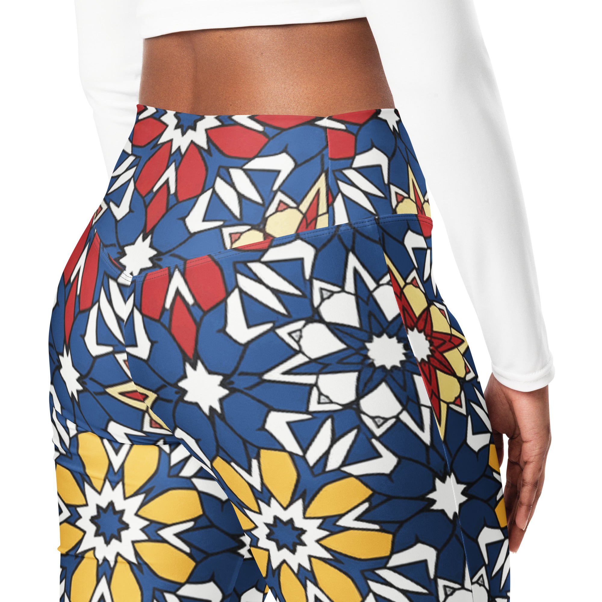 Zellige Sapphire Ruby Flare Leggings | GearBunch