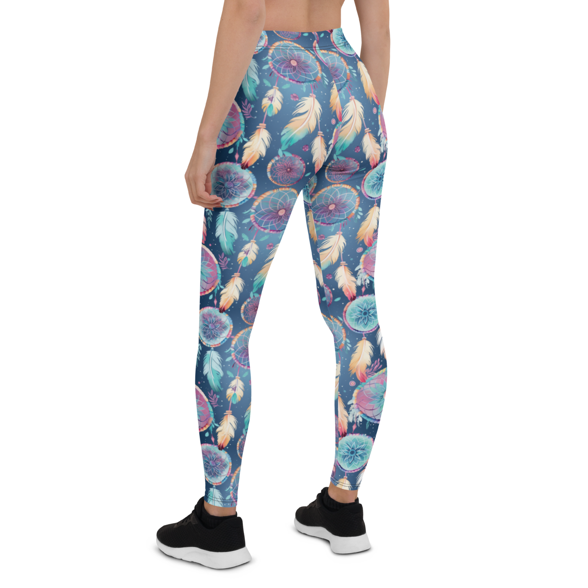 Peaceful Dream Catcher Leggings Rear