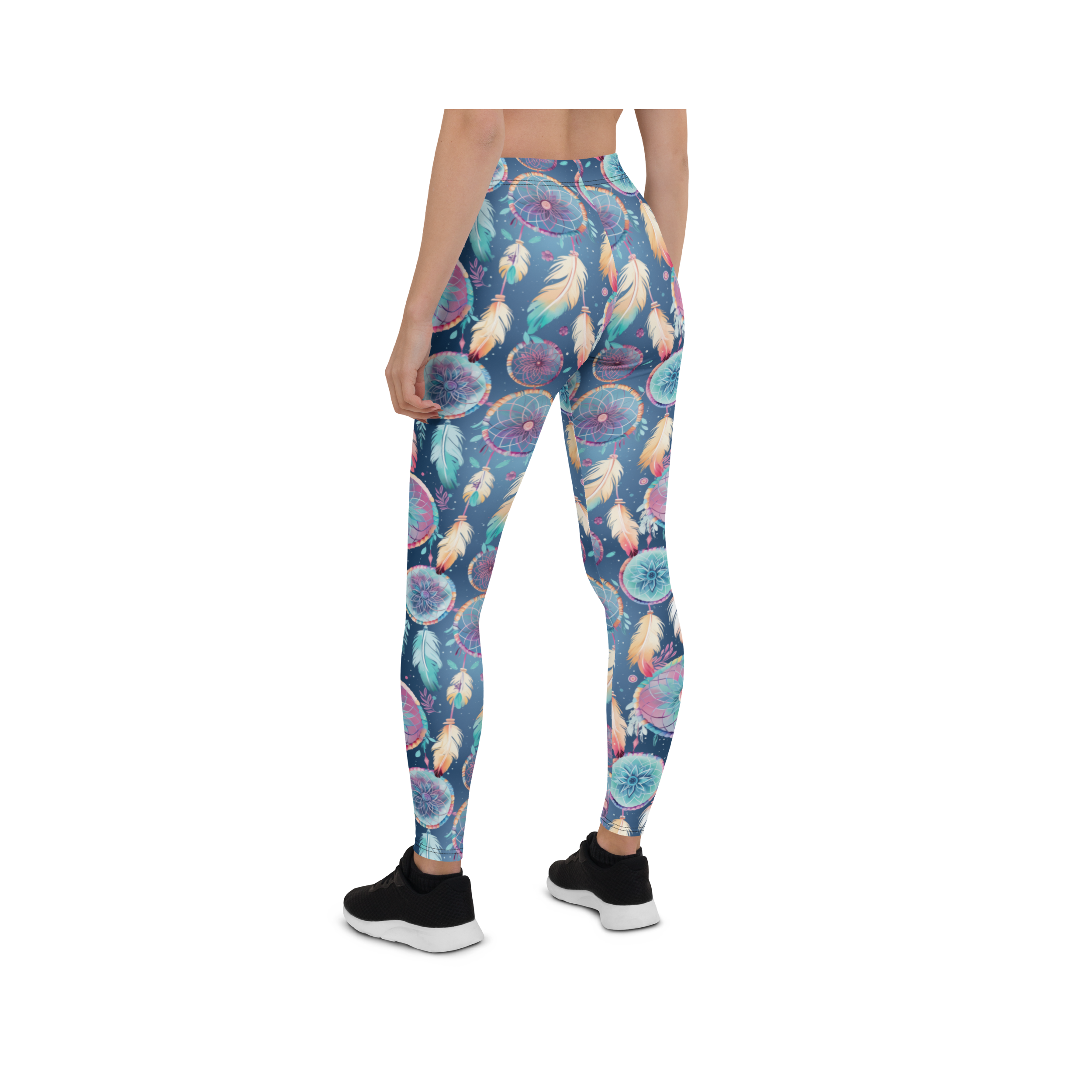 Peaceful Dream Catcher Leggings Rear