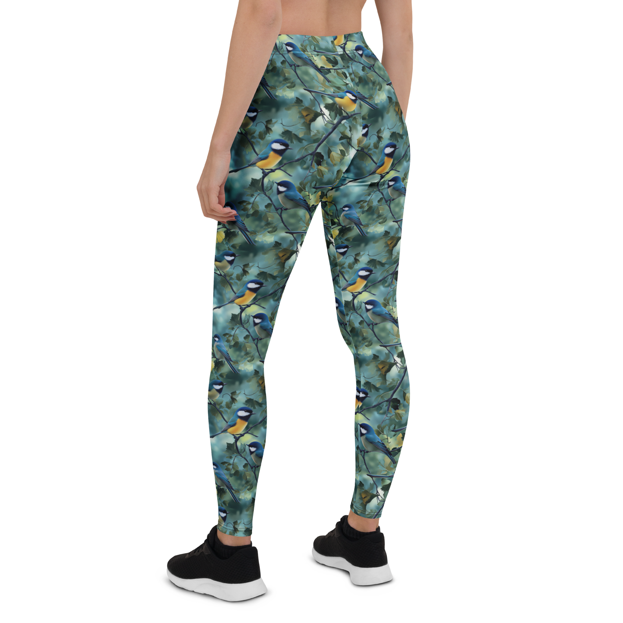 Blue Songbird Leggings Rear View